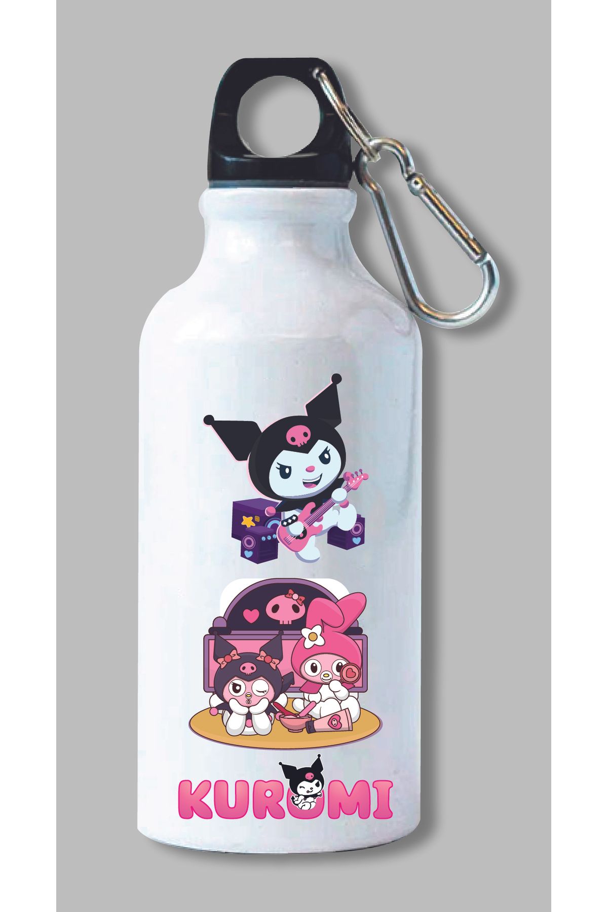 DKDZ SHOP Kuromi Baskılı Metal Suluk 600ml.