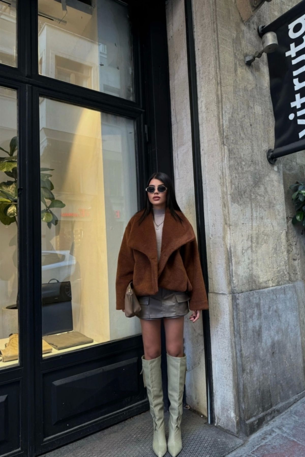 Silerra YÜN CROP KABAN Taba