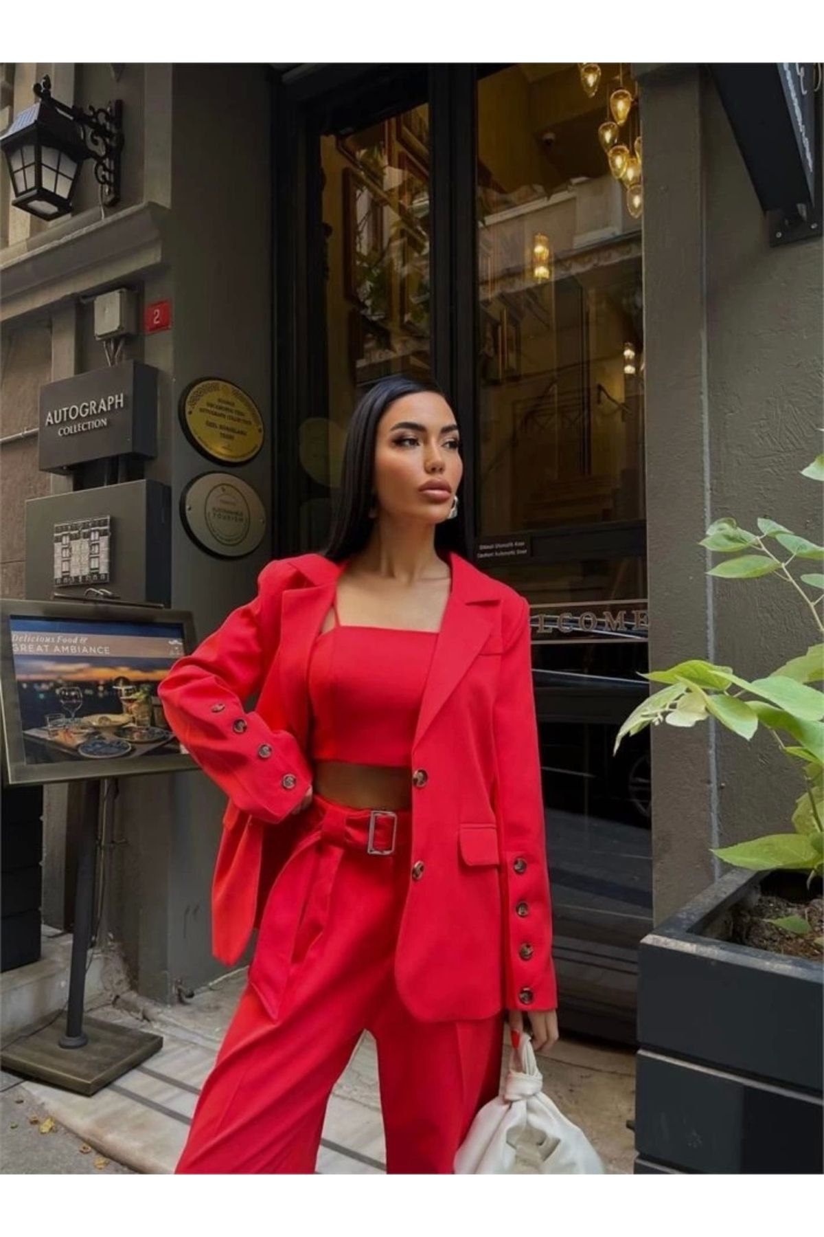 Silerra Ko 4 Düğme Büti̇yeri̇ 3 Ceket Pantoon Taki Nar