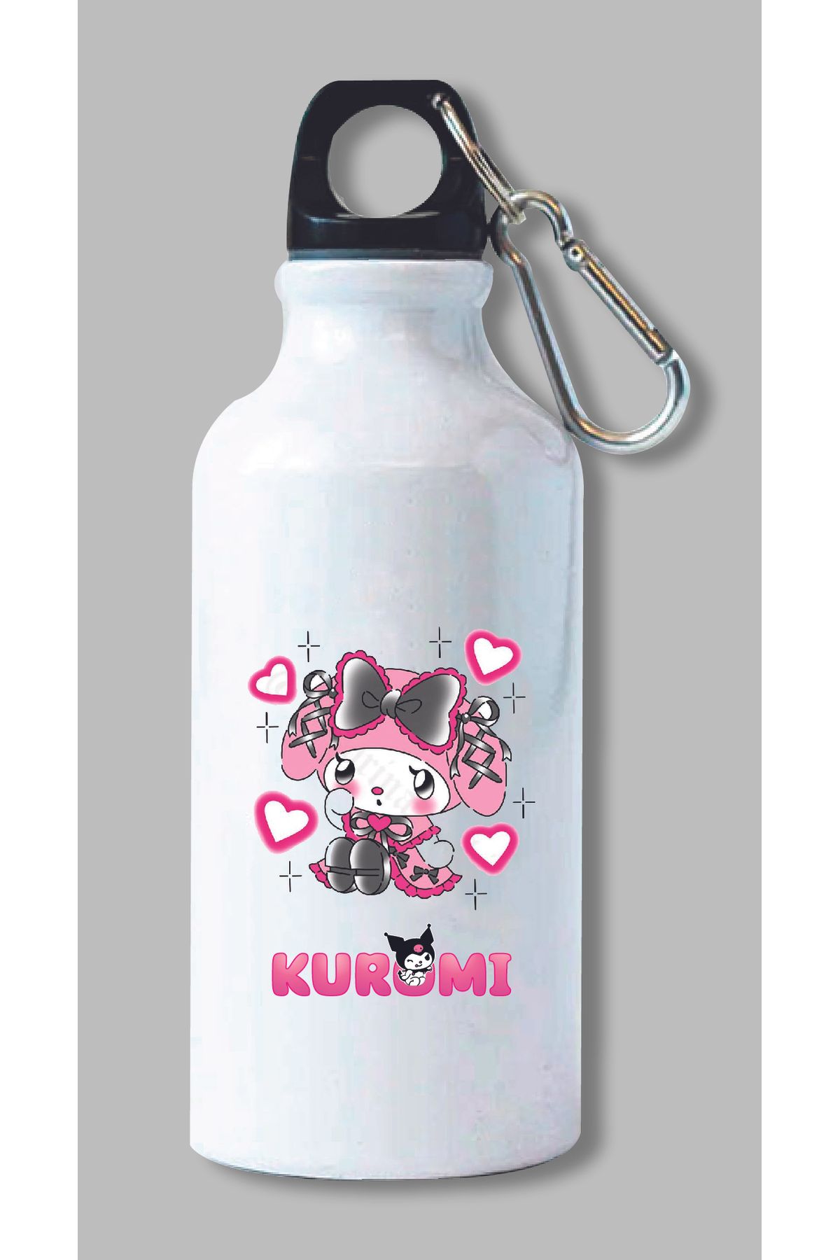 DKDZ SHOP Kuromi Baskılı Metal Suluk 600ml.