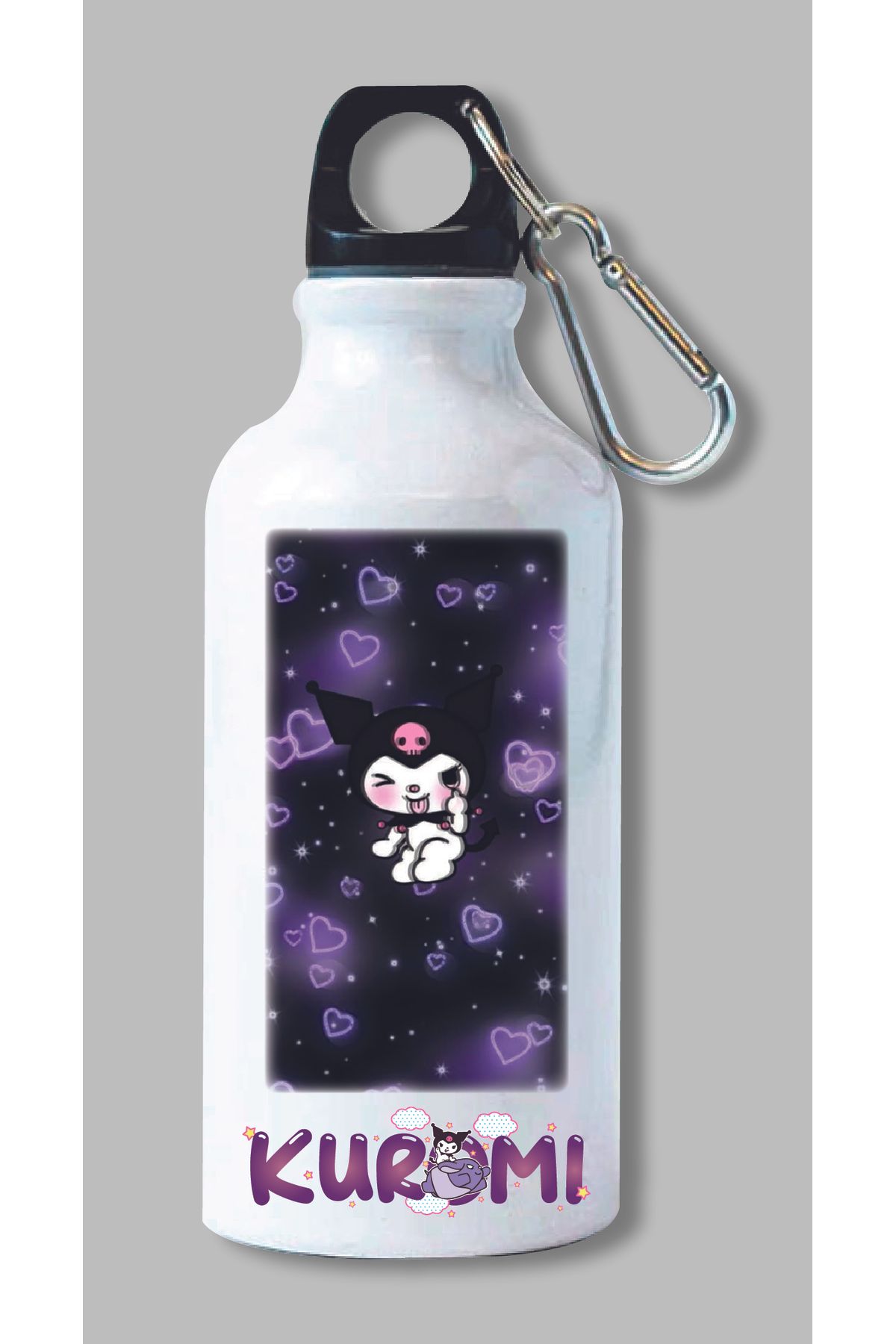 DKDZ SHOP Sonic Baskılı Kancalı Su Matarası 600ml.