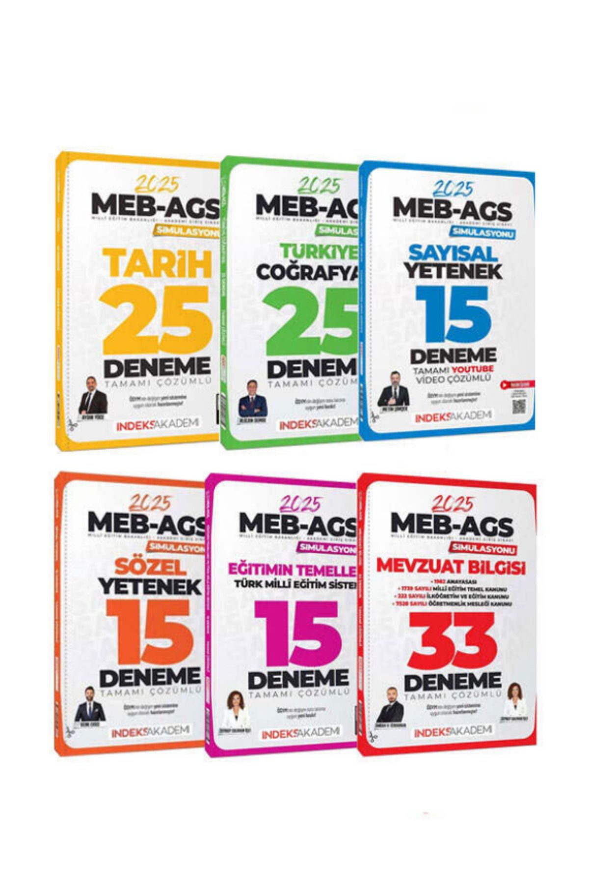 Yargı Yayınları İndeks Akademi 2025 MEB-AGS Tamamı Çözümlü Tüm Dersler Deneme Seti