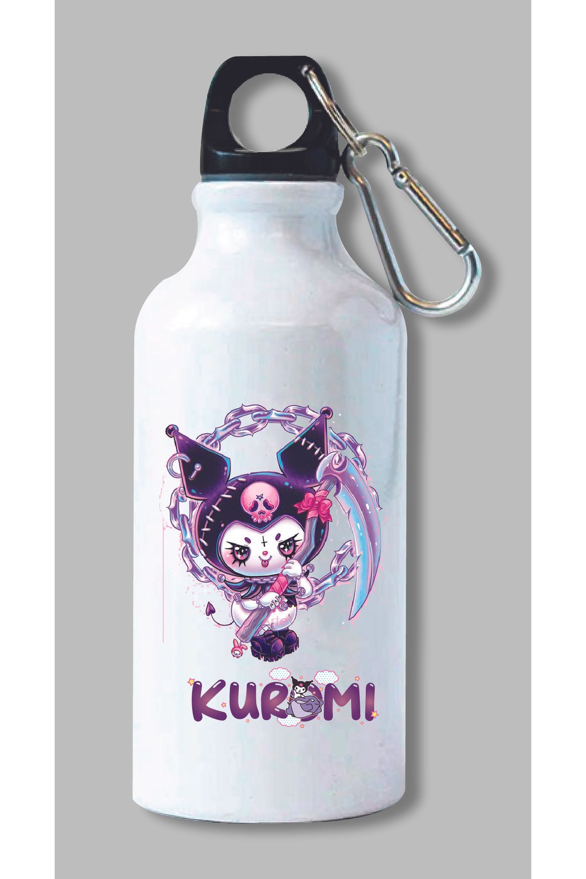 DKDZ SHOP Kuromi Baskılı Metal Suluk 600ml.