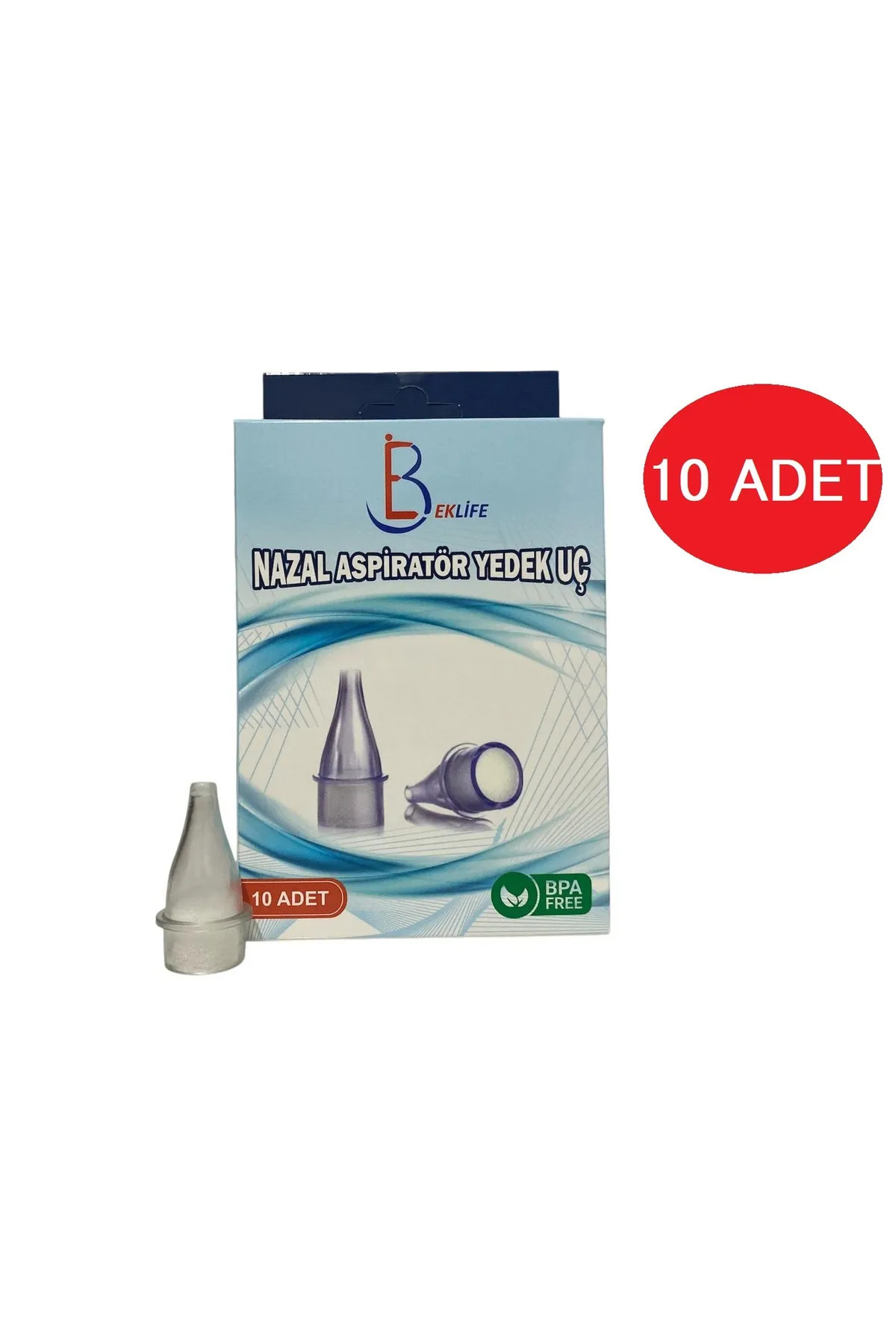 BekLife Burun Aspiratörü + Burun Aspiratörü Yedek Uç + 2'li Şırıngalı Bebek Burun Yıkama Enjektörü Nazal fotoğrafı 3 (önizleme)