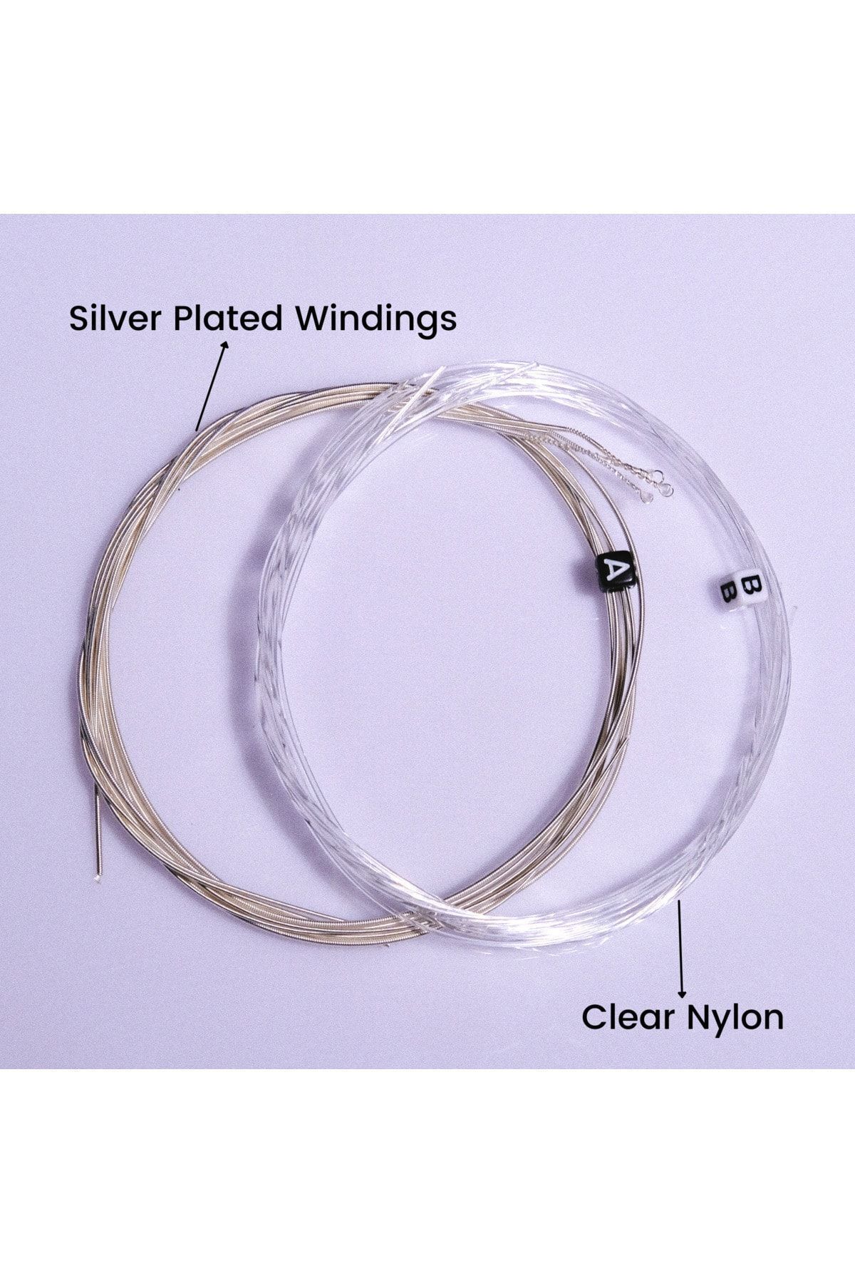PİTBULL-Pitbull Strings Silver Series Classical Guitar Set String SCG HT Hard Tension (With Pick) 6