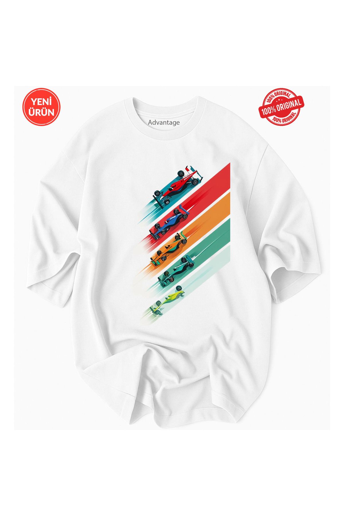 Advantage Racıng Araç Baskılı %100 Pamuklu Lisanslı Premium T-Shirt