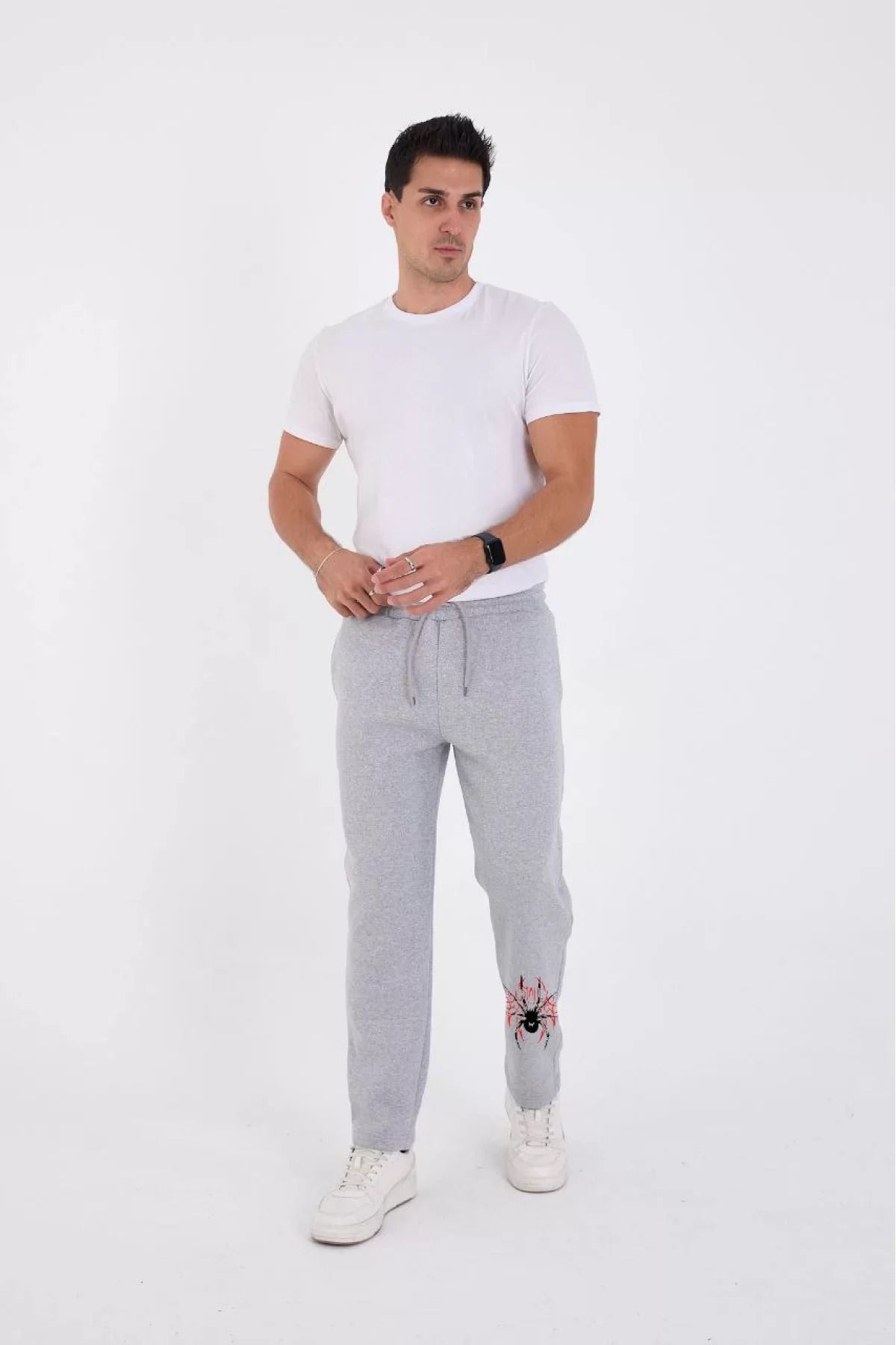 BBbutik Oversize Üç İplik Baskılı Eşofman Pantolon
