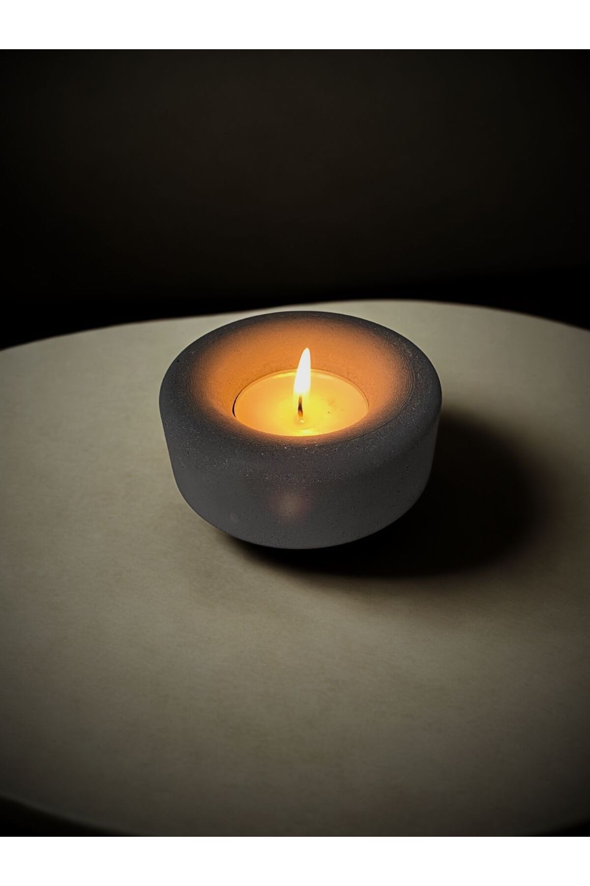 Ornia El Yapımı Yuvarlak Mini Beton Tealight Mumluk