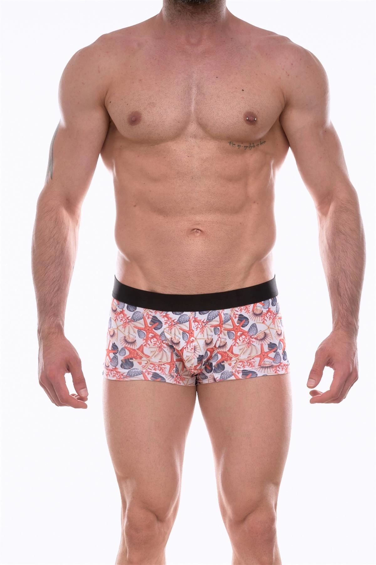 sepya Don Moris Erkek Desenli Boxer