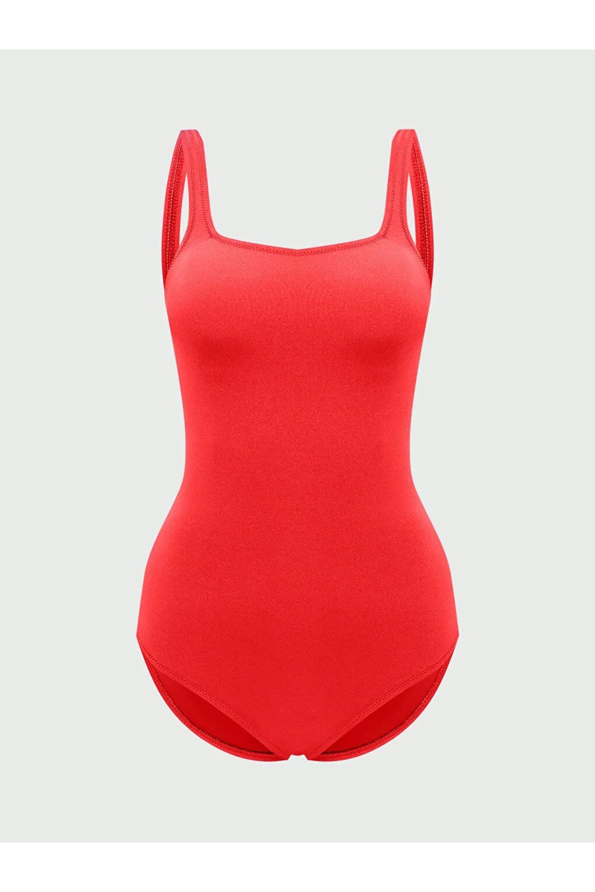 LC Waikiki LCW DREAM Kirmizi Çıkarılabilir Pedli Kadın Mayo