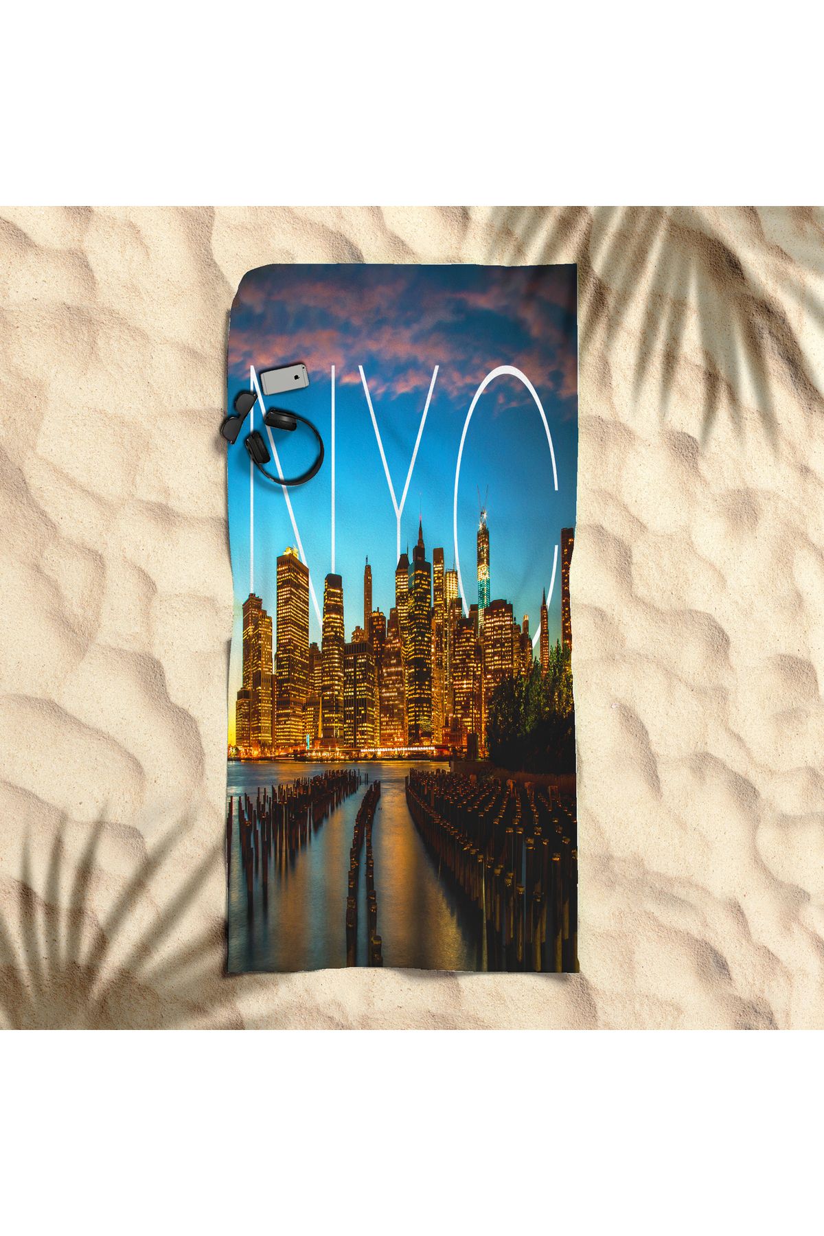 hediyechy GİFT DUVET COVER nyc baskılı piaj havlusu