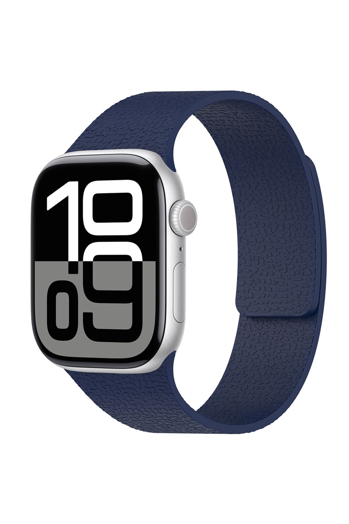 Strap U Apple Watch 3/4/5/6/7/8/9/10/se/ultra/ultra2 44mm/46mm/49mm Uyumlu Kabartma Desenli Silikon Kordon