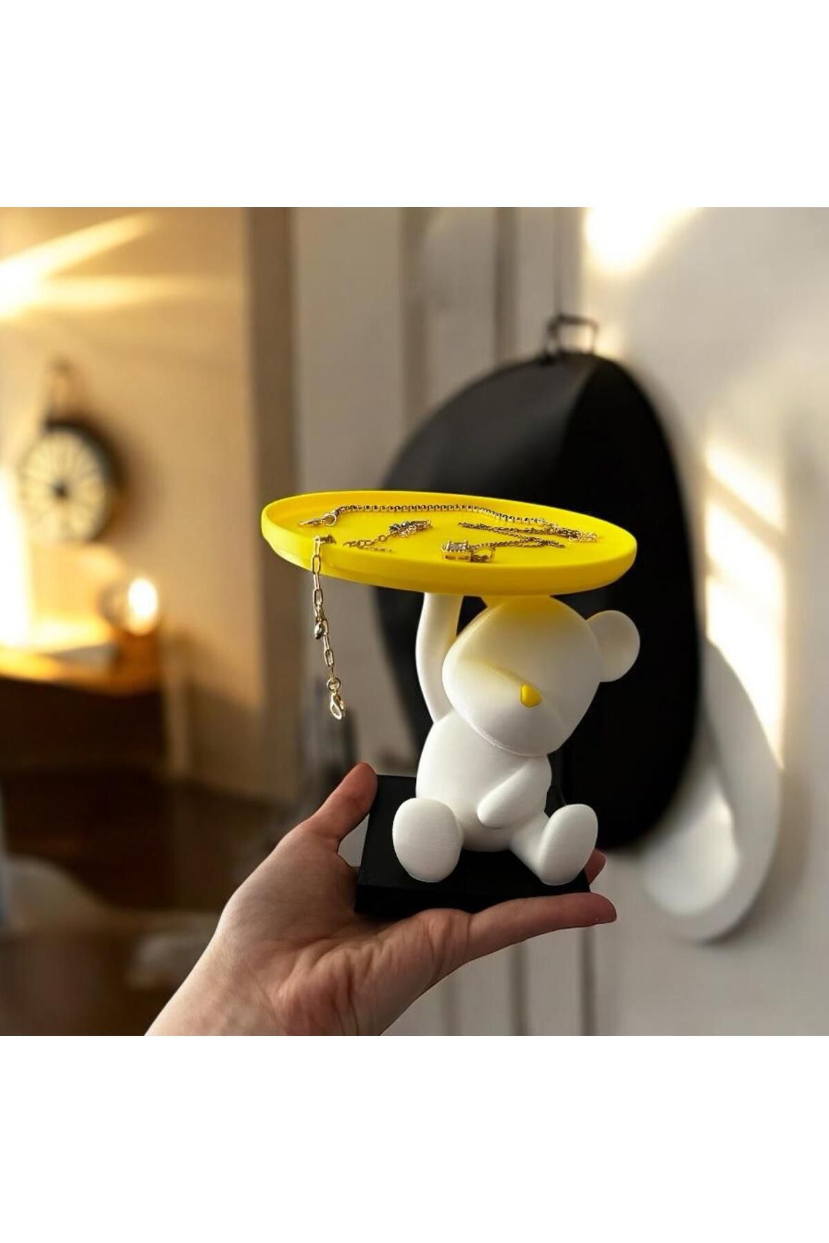 Printorium Tabak Tutan Mini Sevimli Ayıcık, Tatlı Makyaj Organizeri 14cm