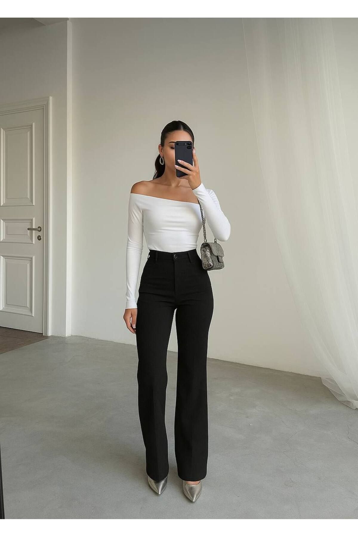 Castivo Fashion BoldFit Yüksek Bel Düz Paça Pantolon