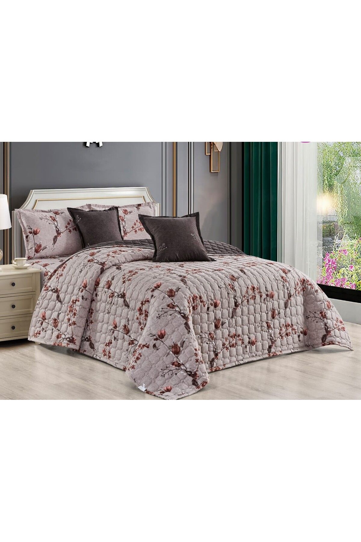 Moon-Summer double bed quilt set, light microfiber filling, size 230*250 cm 1