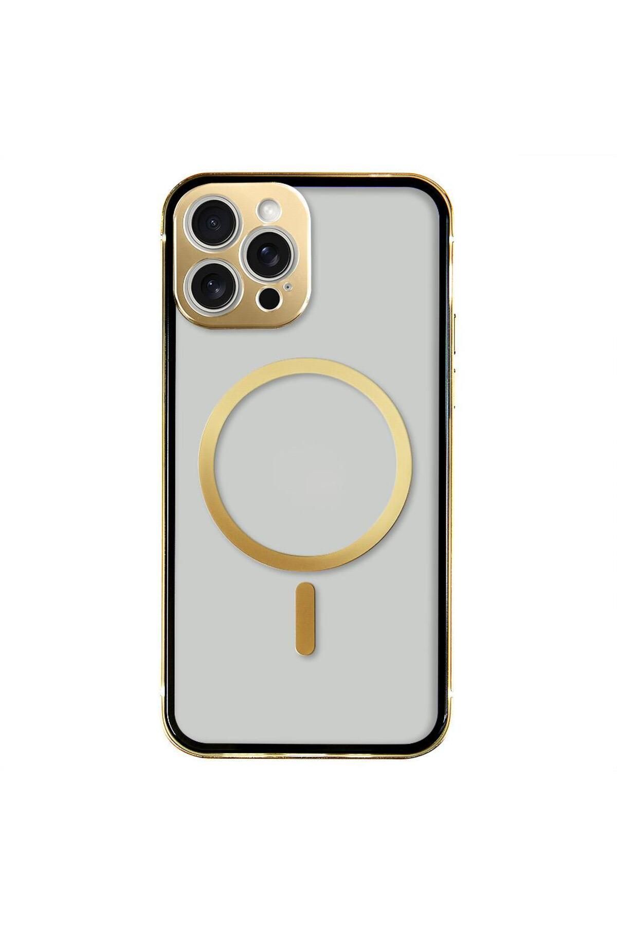 Aksesuar Kasabası İphone 12 Magsafe Şarj Uyumlu Kamera Koruyuculu Sert Şeffaf Premium Kılıf