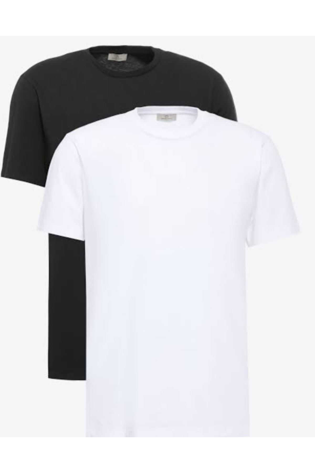 magiya Beyaz-siyah bisiklet yaka tshirt