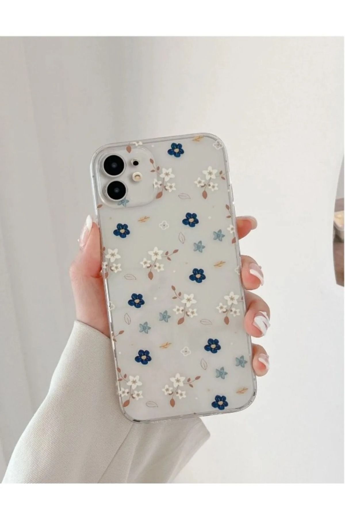 LUXKLAS İPhone 11 desen baskılı darbeye karşı dayanıklı şeffaf kılıf