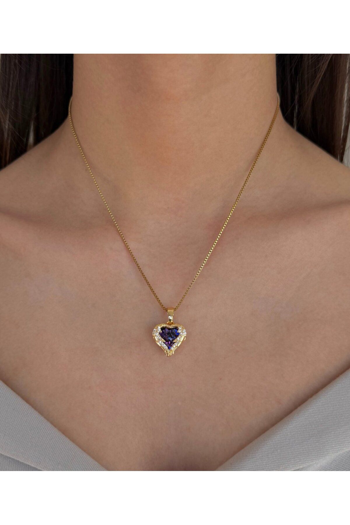 h&b design jewel Çelik Kanatlı Kalp Kolye