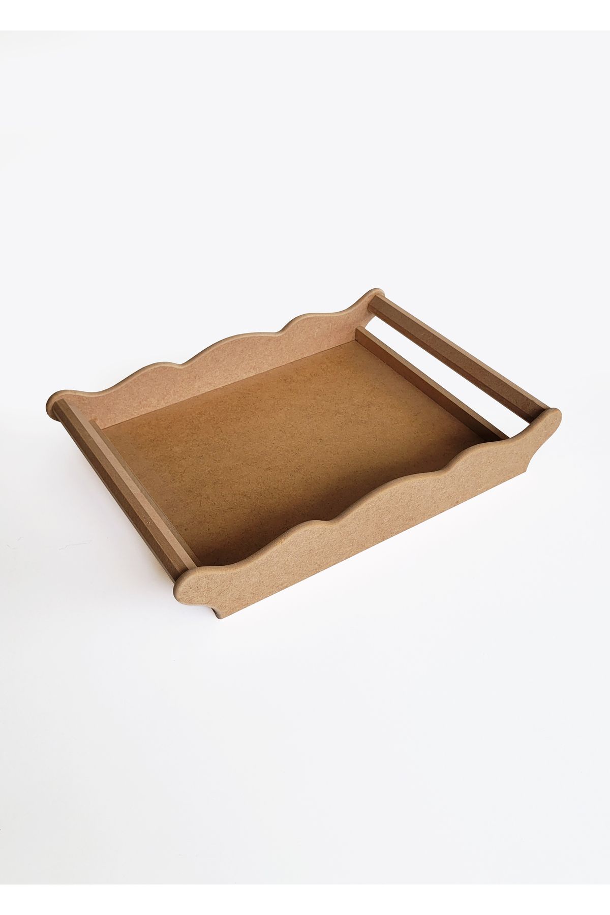 Ahşap Ham Mdf, Boyanabilir Dikdörtgen Gondol Tepsi, 41x29 Cm
