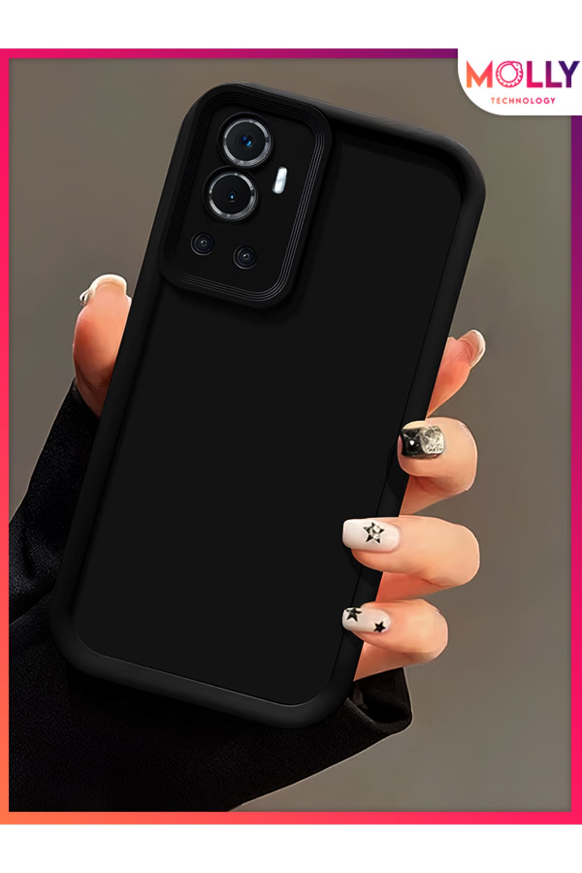 Molly İnfinix Hot 12 İçin Siyah Kenarları Kalın Pan Silikon Kılıf