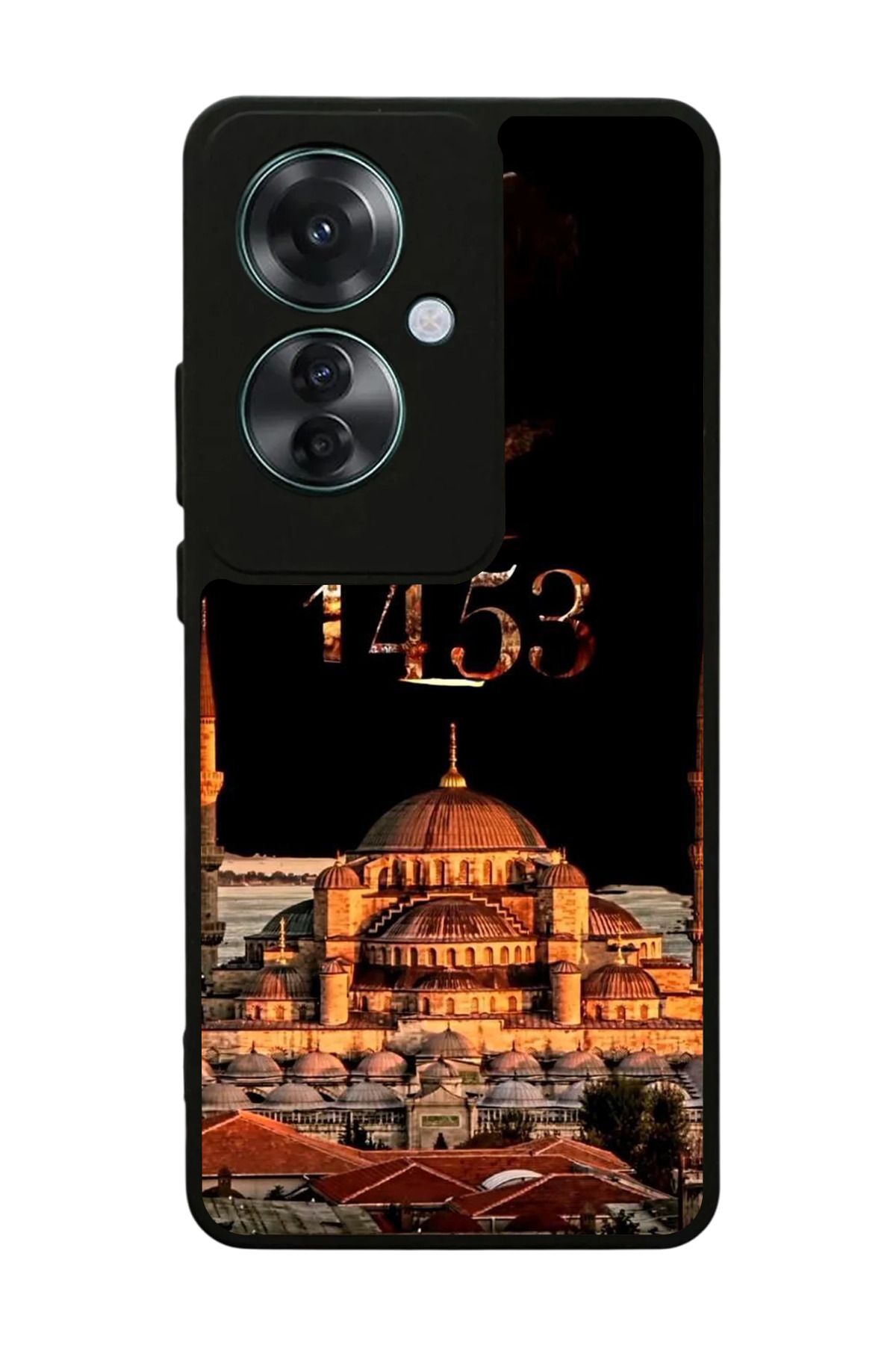 OPPO Reno 11F Uyumlu Mat Siyah Kılıf – Yumuşak Silikon, Koruyucu, Şok Emici Kapak