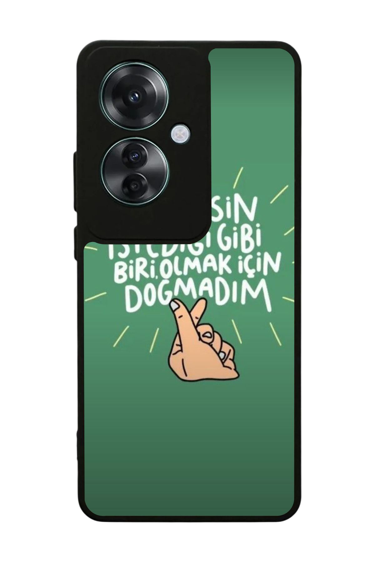 OPPO Reno 11F Uyumlu Mat Siyah Kılıf – Yumuşak Silikon, Koruyucu, Şok Emici Kapak