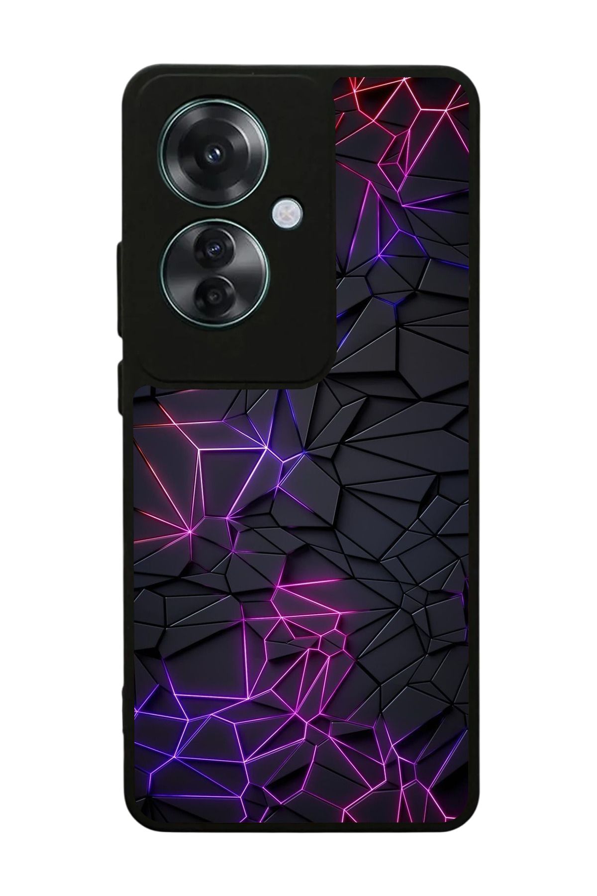 OPPO Reno 11F Uyumlu Mat Siyah Kılıf – Yumuşak Silikon, Koruyucu, Şok Emici Kapak