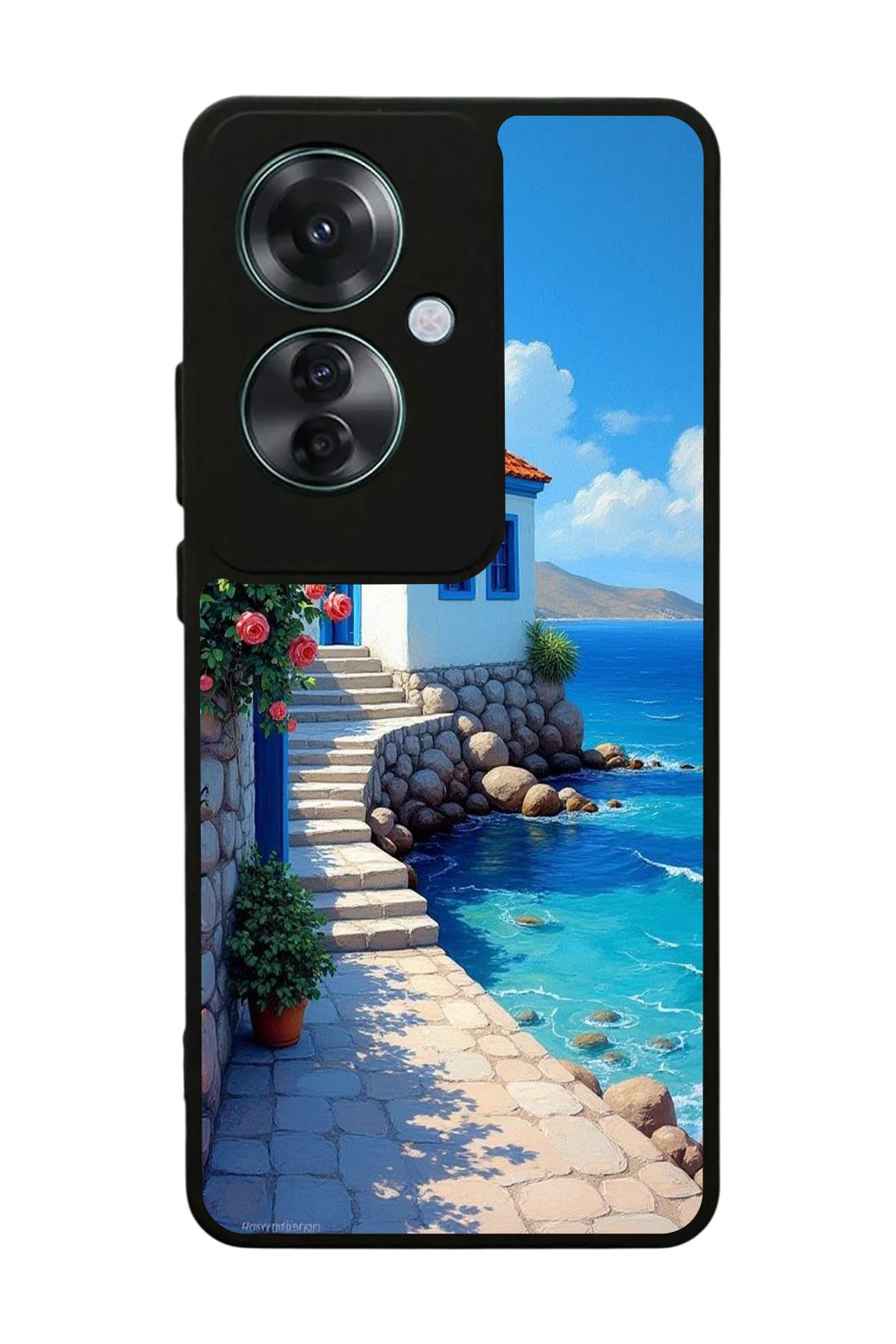 OPPO Reno 11F Uyumlu Mat Siyah Kılıf – Yumuşak Silikon, Koruyucu, Şok Emici Kapak