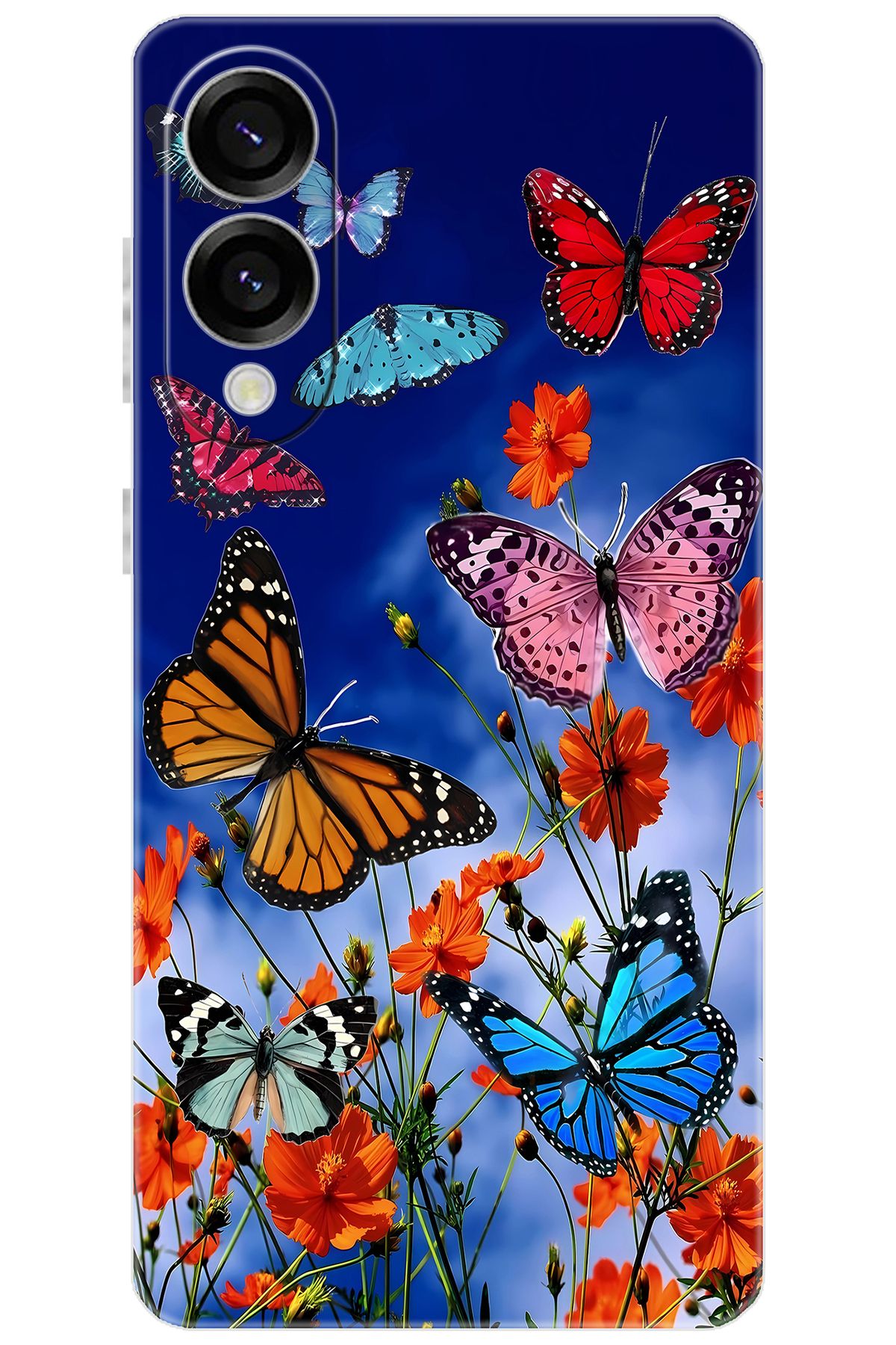Ceppare Samsung Galaxy S25 EDGE (SM-S937B) Uyumlu Kılıf Desenli Silikon Renkli Kelebekler STK:741 CP-eVWqY1m