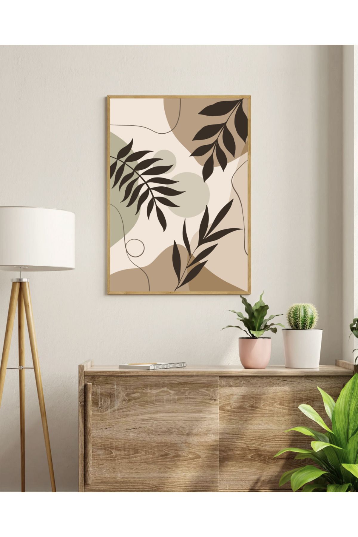 Tuba Decor Tek parça Ahşap Çerçeve Görünümlü MDF Tablo