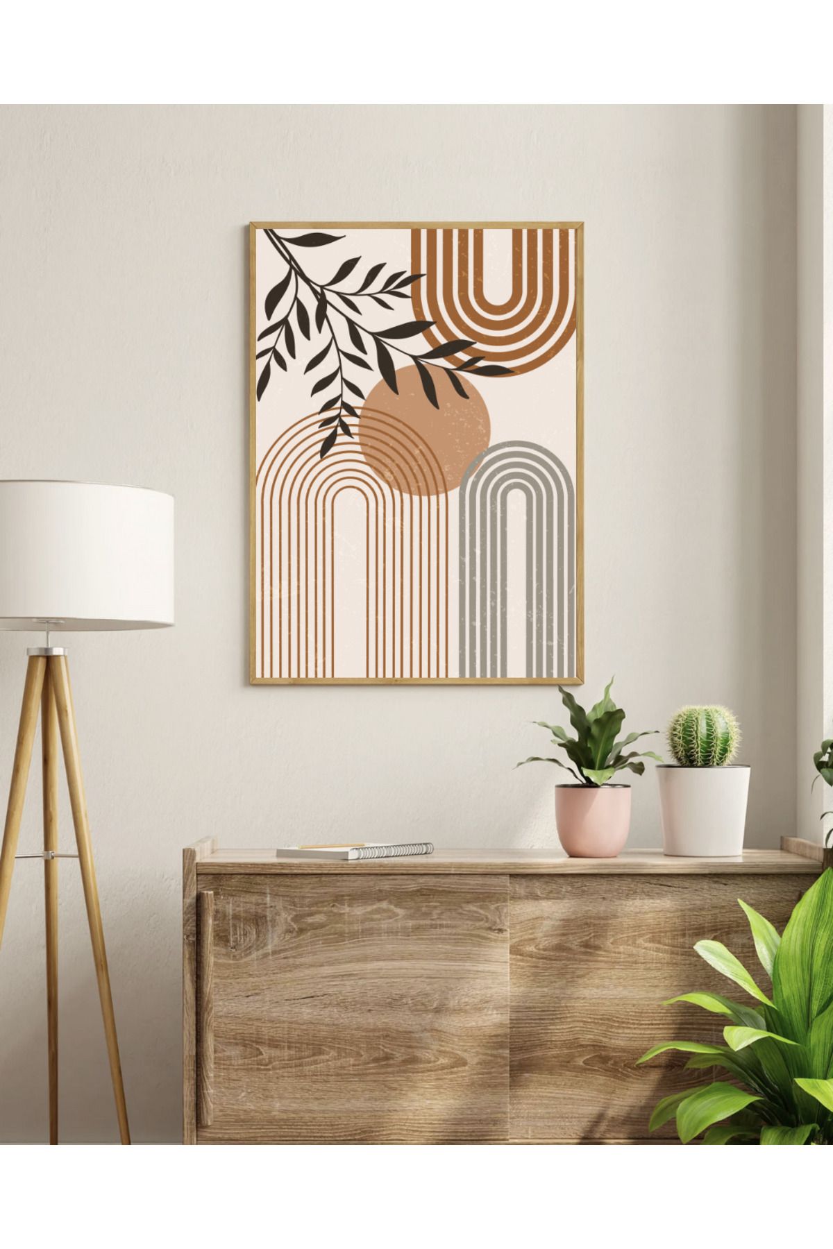 Tuba Decor Tek parça Ahşap Çerçeve Görünümlü MDF Tablo