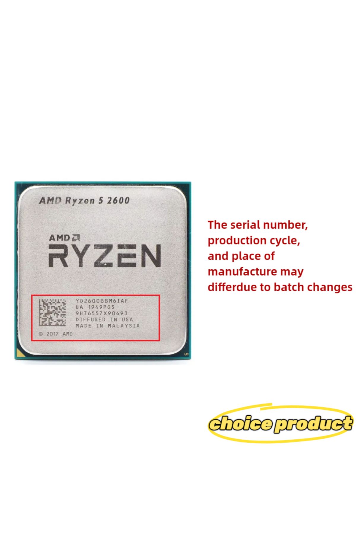 Choice-Amd Ryzen 5 R5 2600 3.4ghz 6-core 12-core Cpu Processor Socket Am4 5