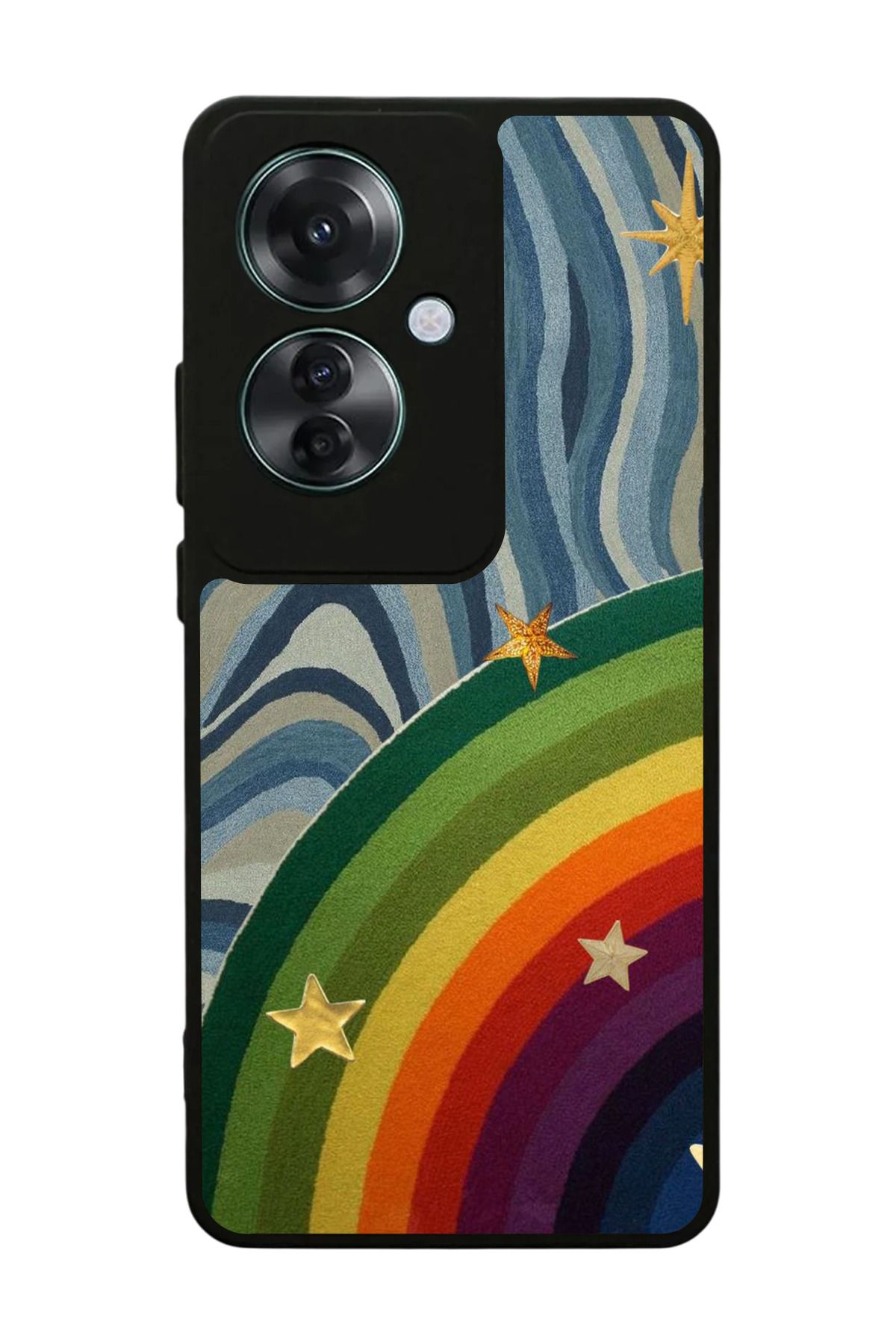 OPPO Reno 11F Uyumlu Mat Siyah Kılıf – Yumuşak Silikon, Koruyucu, Şok Emici Kapak