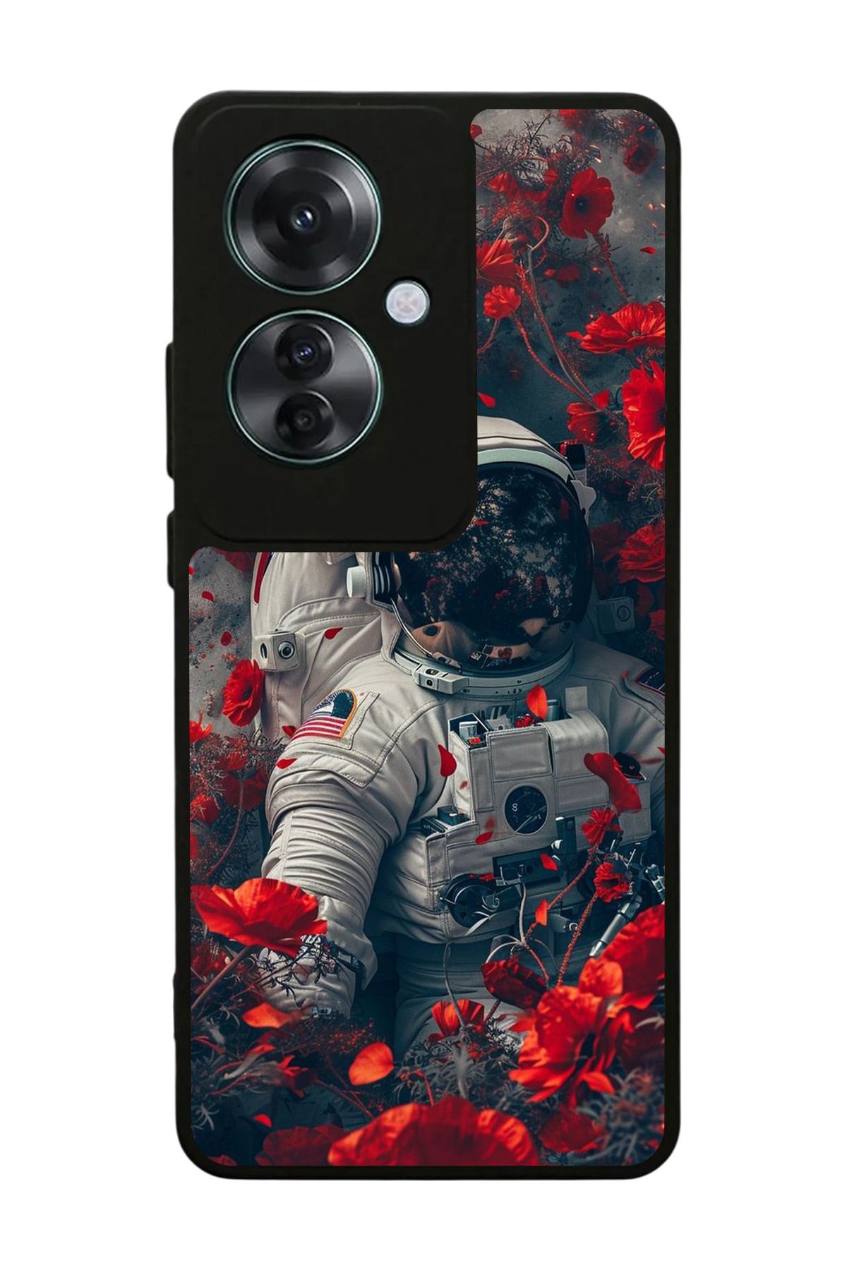 OPPO Reno 11F Uyumlu Mat Siyah Kılıf – Yumuşak Silikon, Koruyucu, Şok Emici Kapak