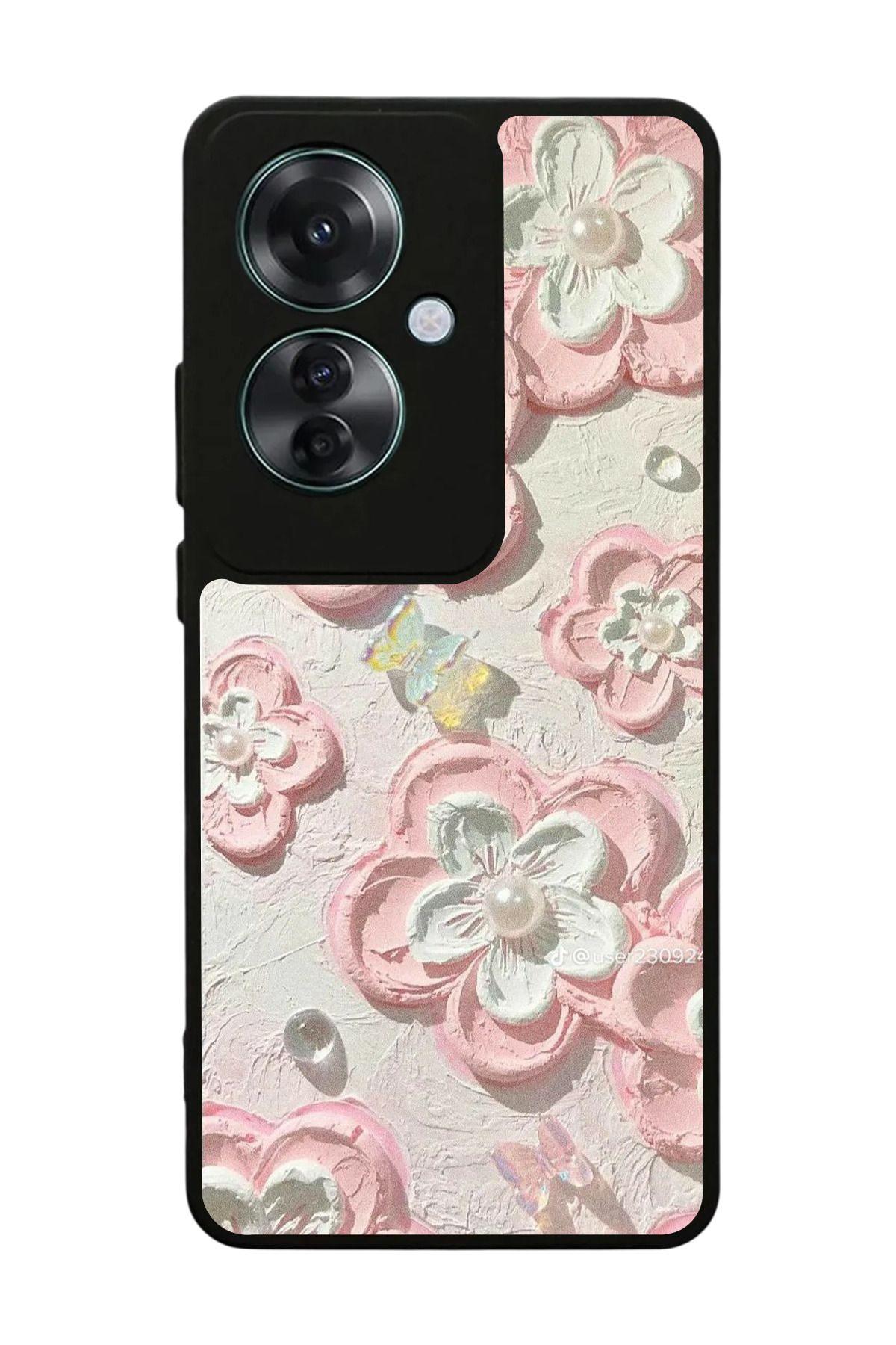 OPPO Reno 11F Uyumlu Mat Siyah Kılıf – Yumuşak Silikon, Koruyucu, Şok Emici Kapak
