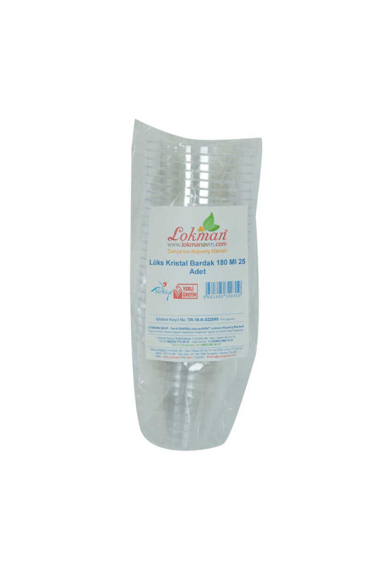 swilex LüKristal Bardak Sert Plastik Çay Kahve Su Otomat Bardağı 180 Ml 25 li 1 Paket