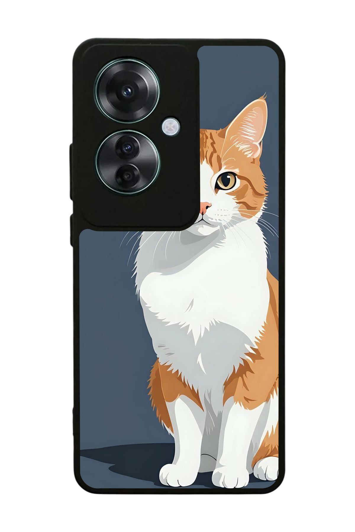 OPPO Reno 11F Uyumlu Mat Siyah Kılıf – Yumuşak Silikon, Koruyucu, Şok Emici Kapak