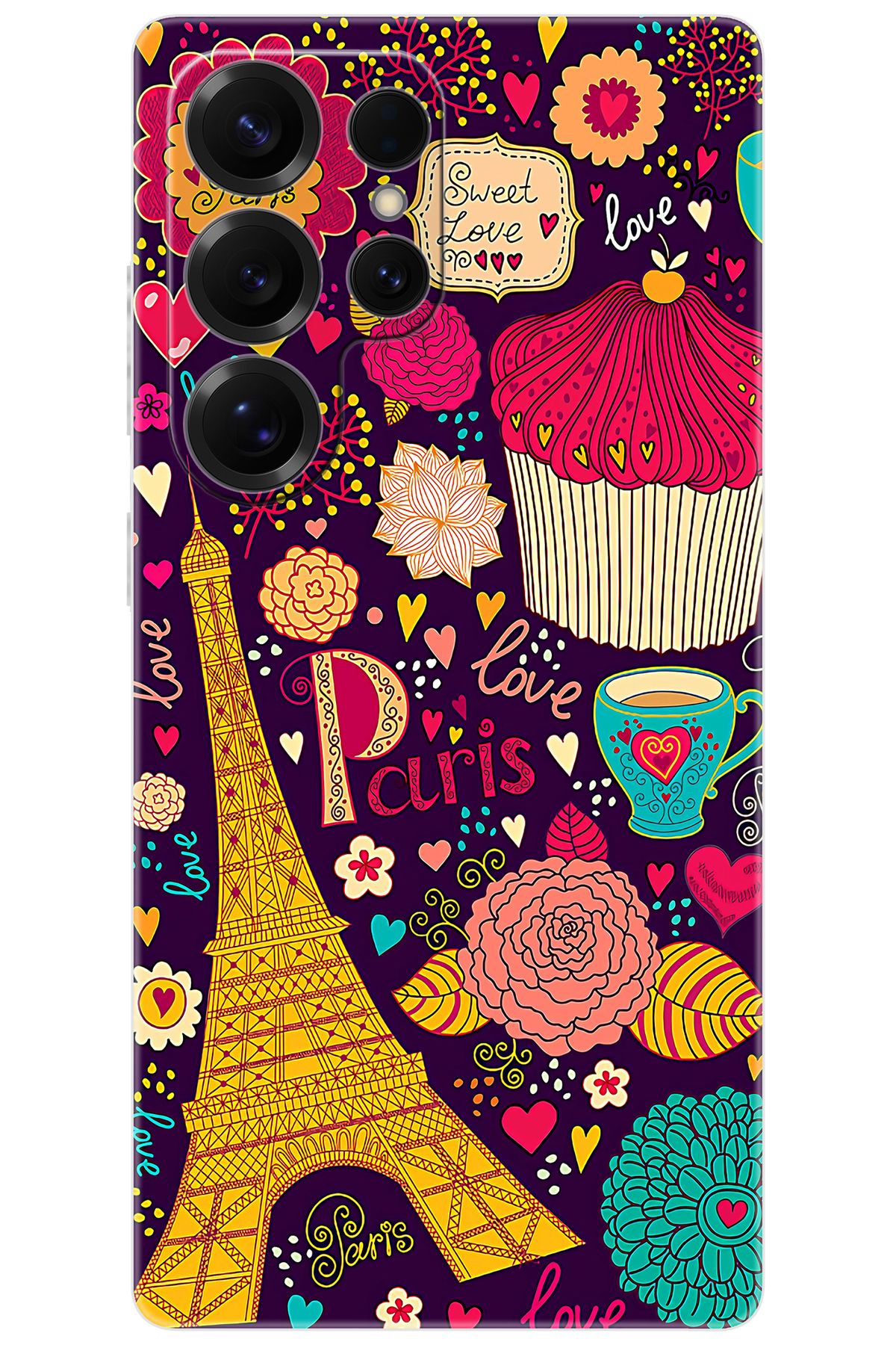 Ceppare Samsung Galaxy S25 ULTRA (SM-S938B) Uyumlu Kılıf Desen Baskılı Silikon Eyfel STK:625 CP-eEEsjyc