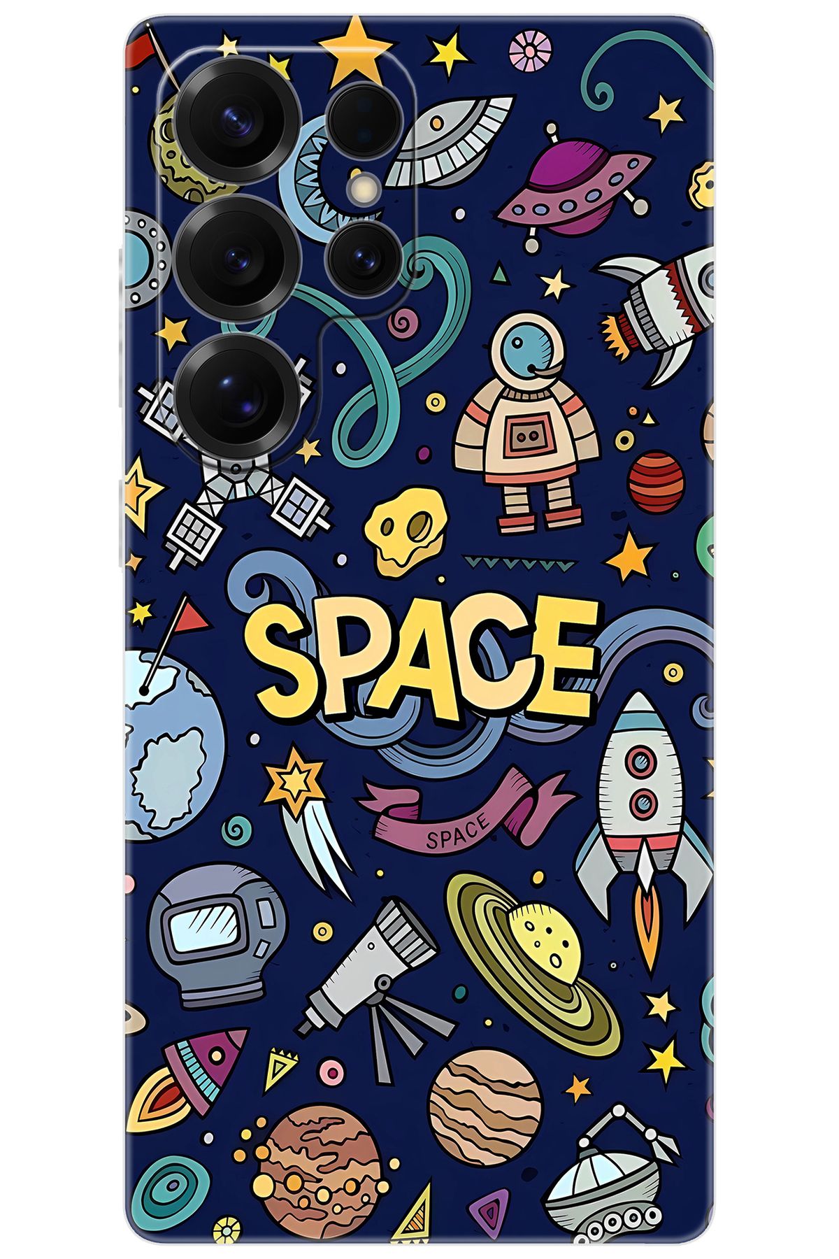 Ceppare Samsung Galaxy S25 ULTRA (SM-S938B) Uyumlu Kılıf Desen Baskılı Silikon Space STK:623 CP-z65o6lR