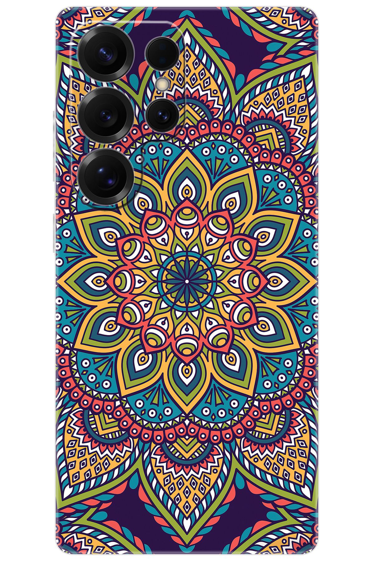 Ceppare Samsung Galaxy S25 ULTRA (SM-S938B) Uyumlu Kılıf Silikon Mandala Vektör Tasarım STK:502 CP-pXp5F7j