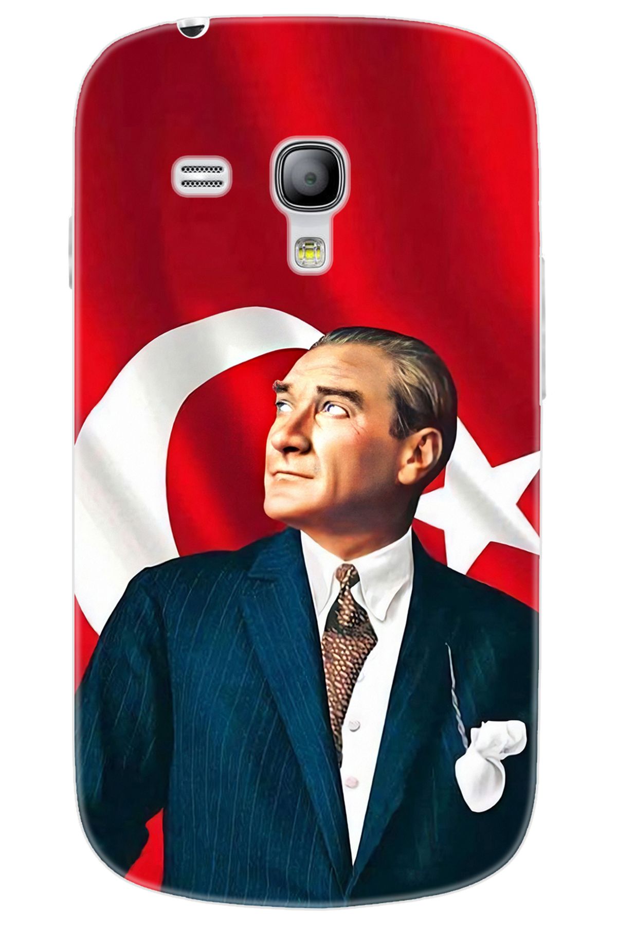 Ceppare Samsung Galaxy S3 Mini (GT-I8190) Uyumlu Kılıf Desen Baskılı Silikon Atatürk STK:105 CP-t8XuLKv