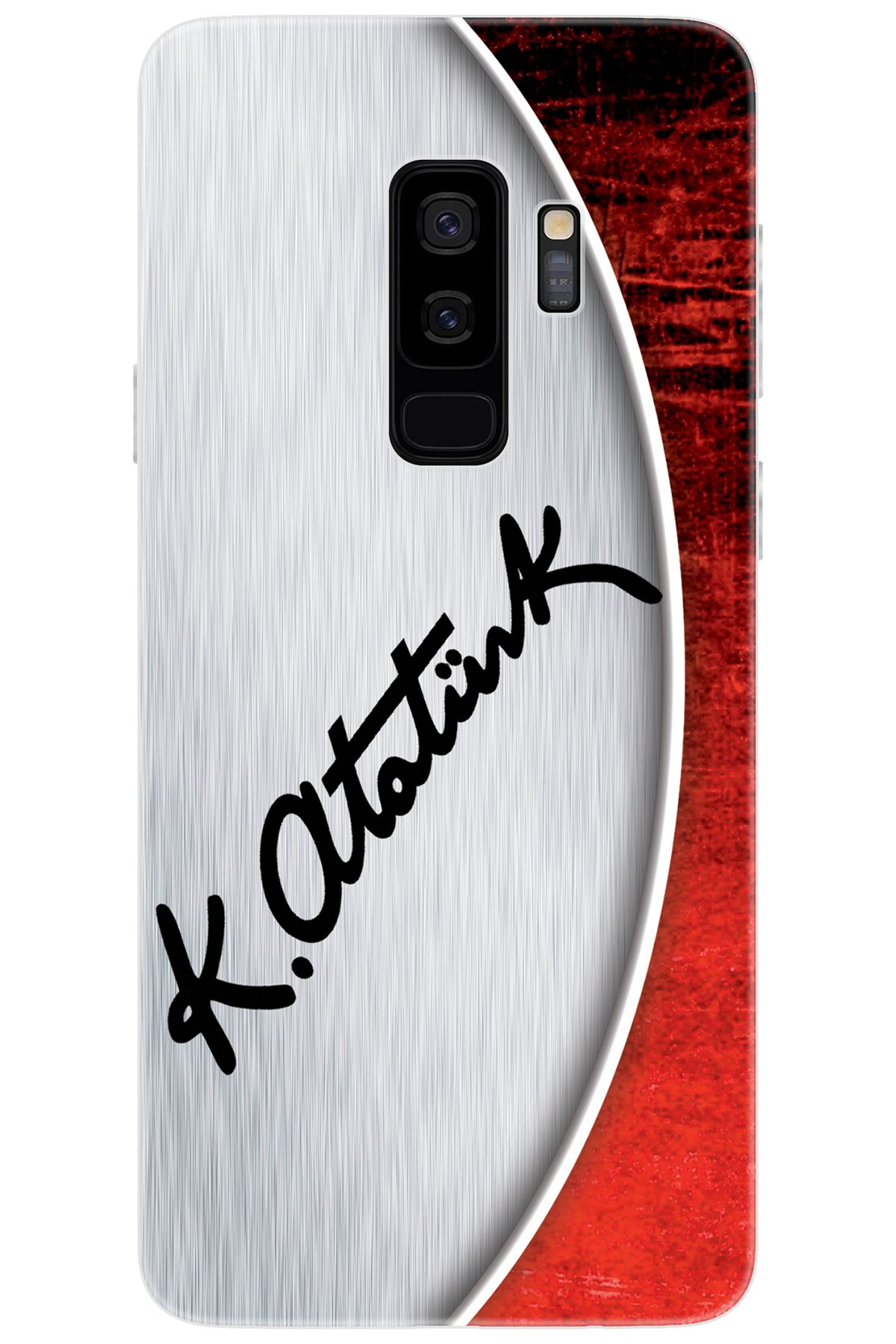 Ceppare Samsung Galaxy S9 PLUS (SM-G965F) Uyumlu Kılıf Desenli Silikon Atatürk İmzası STK:393 CP-D63Zgm7