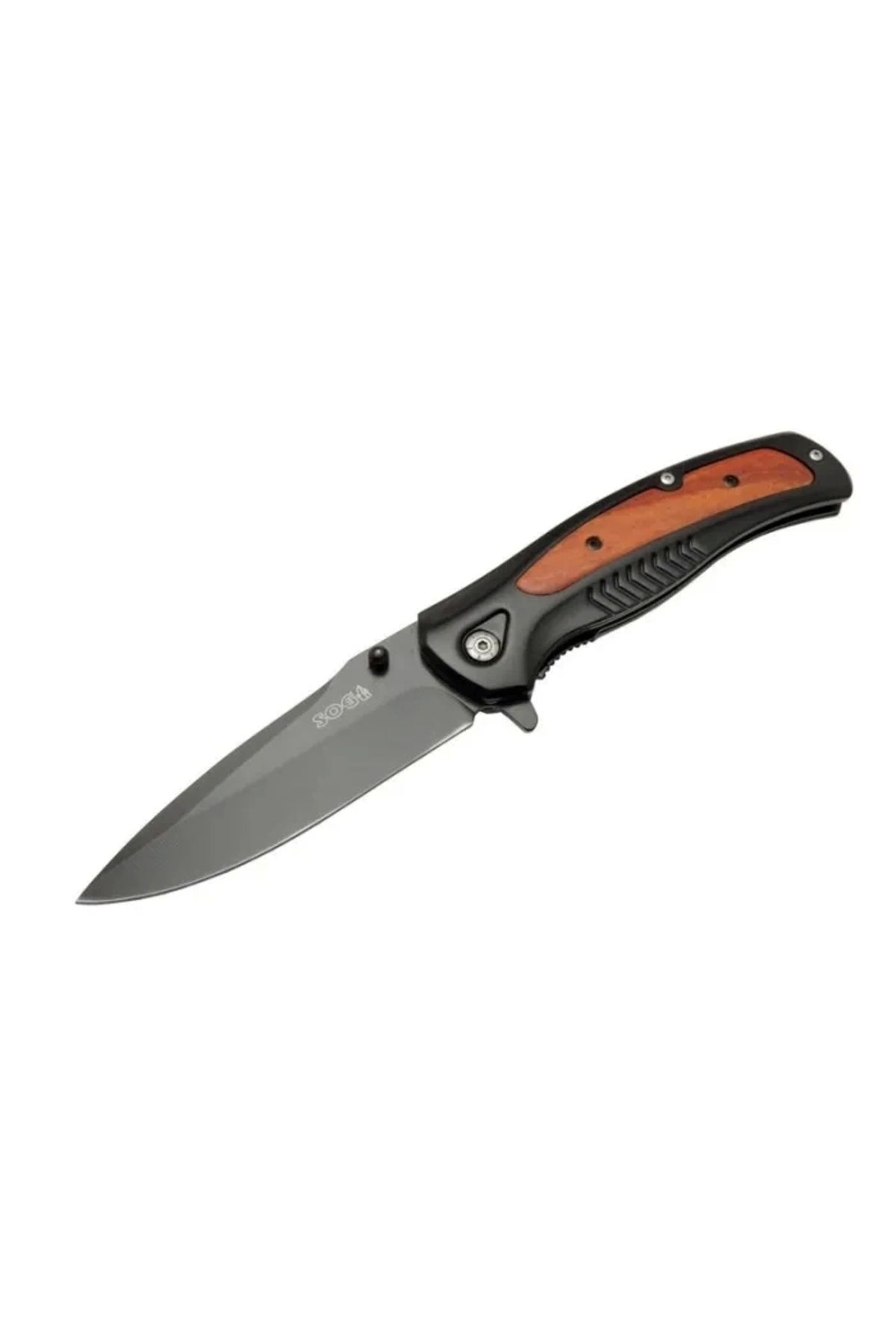 YenisiniAl Da315 Bk 22 Cm Kamp / Outdoor Çakı - Yarı Otomatik, Kemerlikli, Kutulu