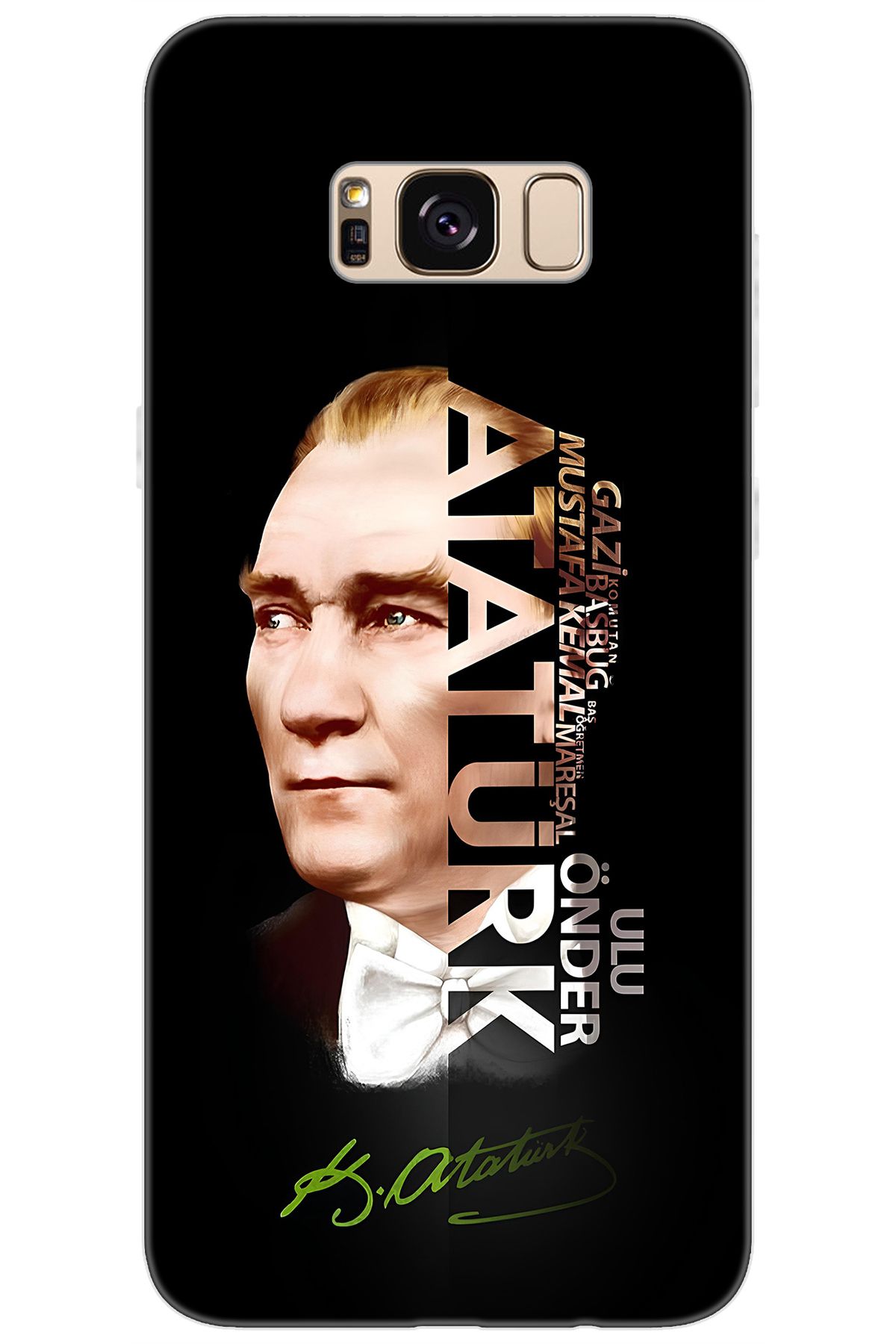 Ceppare Samsung Galaxy S8 PLUS (SM-G955F) Uyumlu Kılıf Desen Baskılı Silikon Atatürk STK:681 CP-4plPmPr