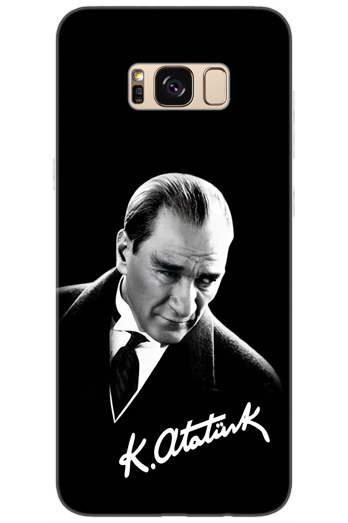 Ceppare Samsung Galaxy S8 PLUS (SM-G955F) Uyumlu Kılıf Silikon Mustafa Kemal Atatürk STK:390 CP-UADvtrG