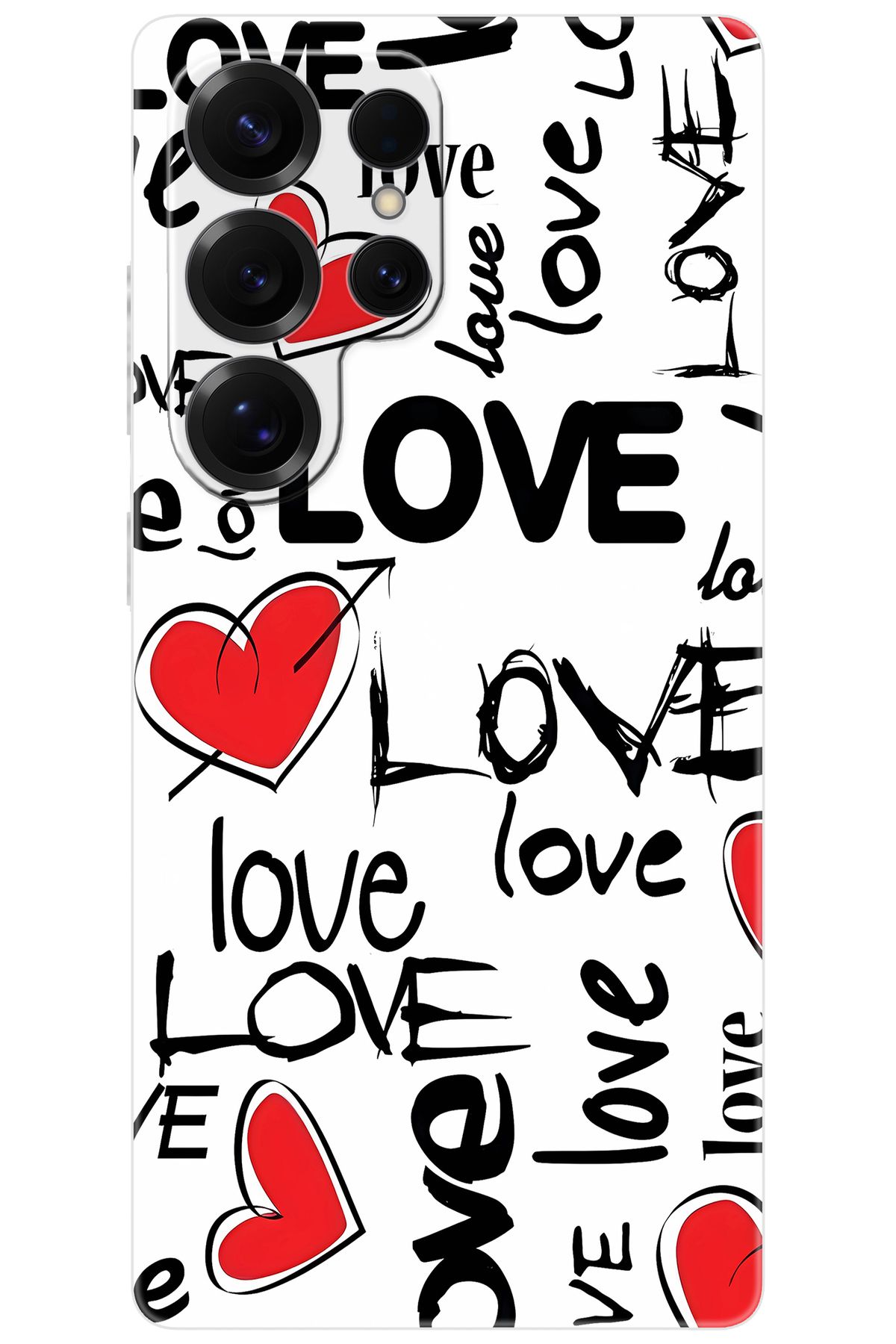 Ceppare Samsung Galaxy S25 ULTRA (SM-S938B) Uyumlu Kılıf Desen Baskı Silikon Love Kalpler STK:638 CP-bJhqBUP