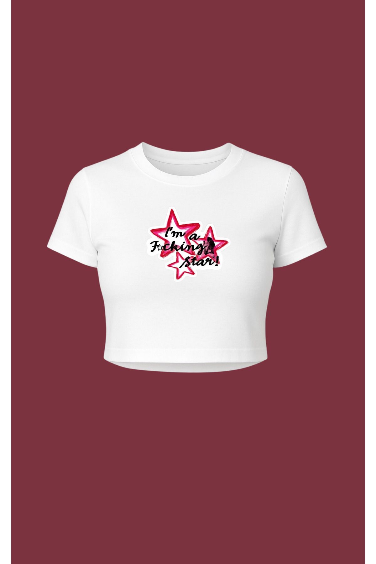 Altair Tr Beyaz İm a star Baskılı pinterest crop tşört tshirt