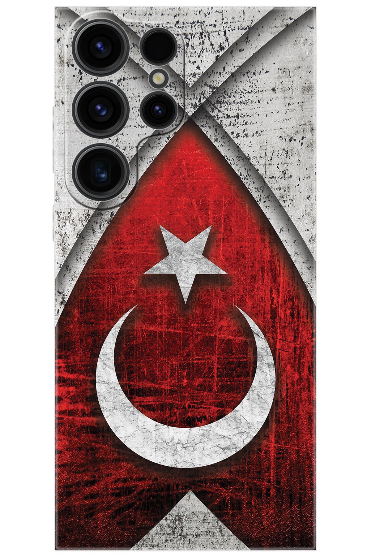 Ceppare Samsung Galaxy S23 ULTRA (SM-S918B) Uyumlu Kılıf Silikon Türk Bayrağı Tasarım STK:380 CP-NPsFUlC