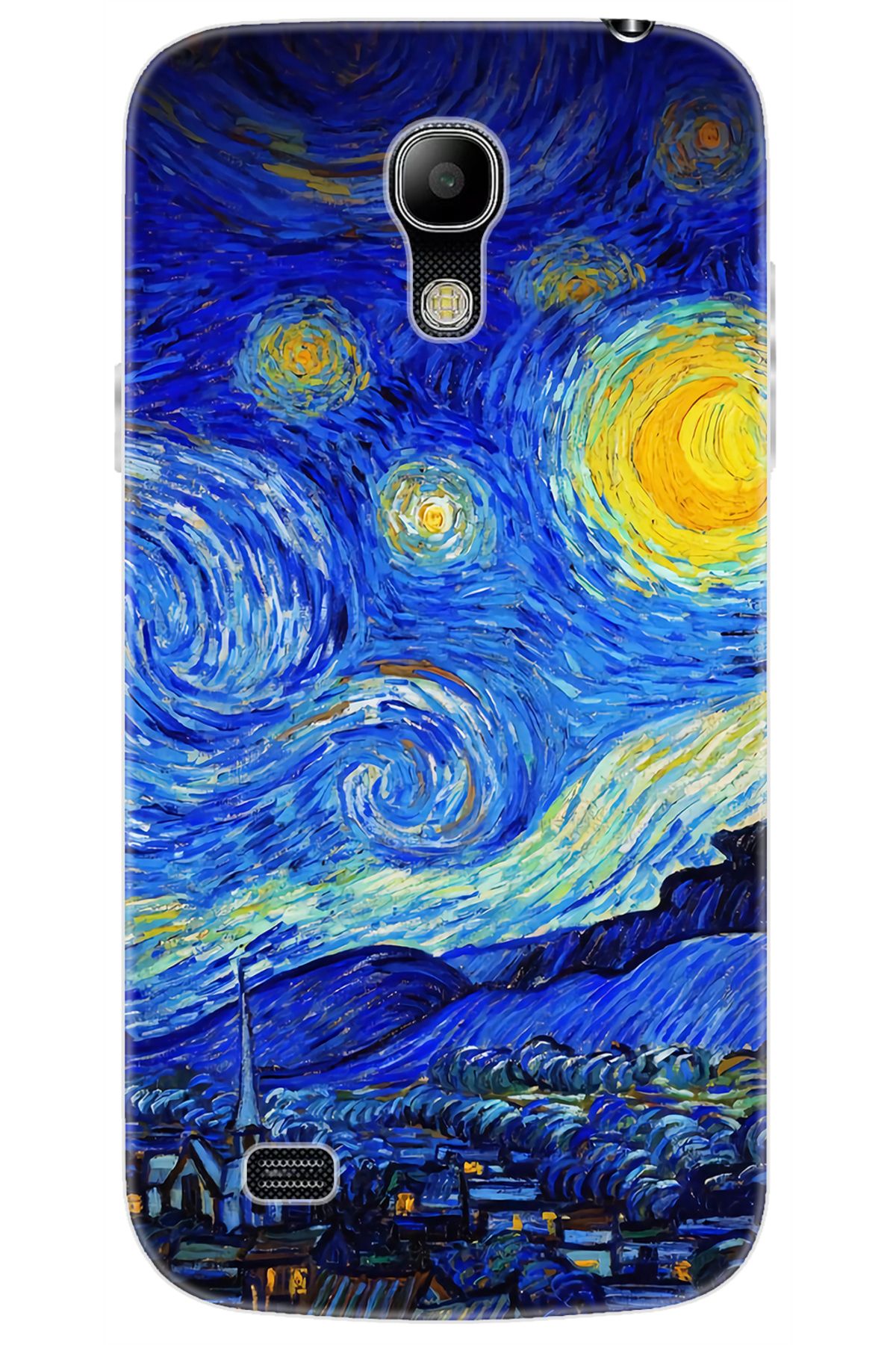 Ceppare Samsung Galaxy S4 Mini (GT-I9190) Uyumlu Kılıf Silikon Starry Night Yıldızlı Gece S:757 CP-oFb2iyj